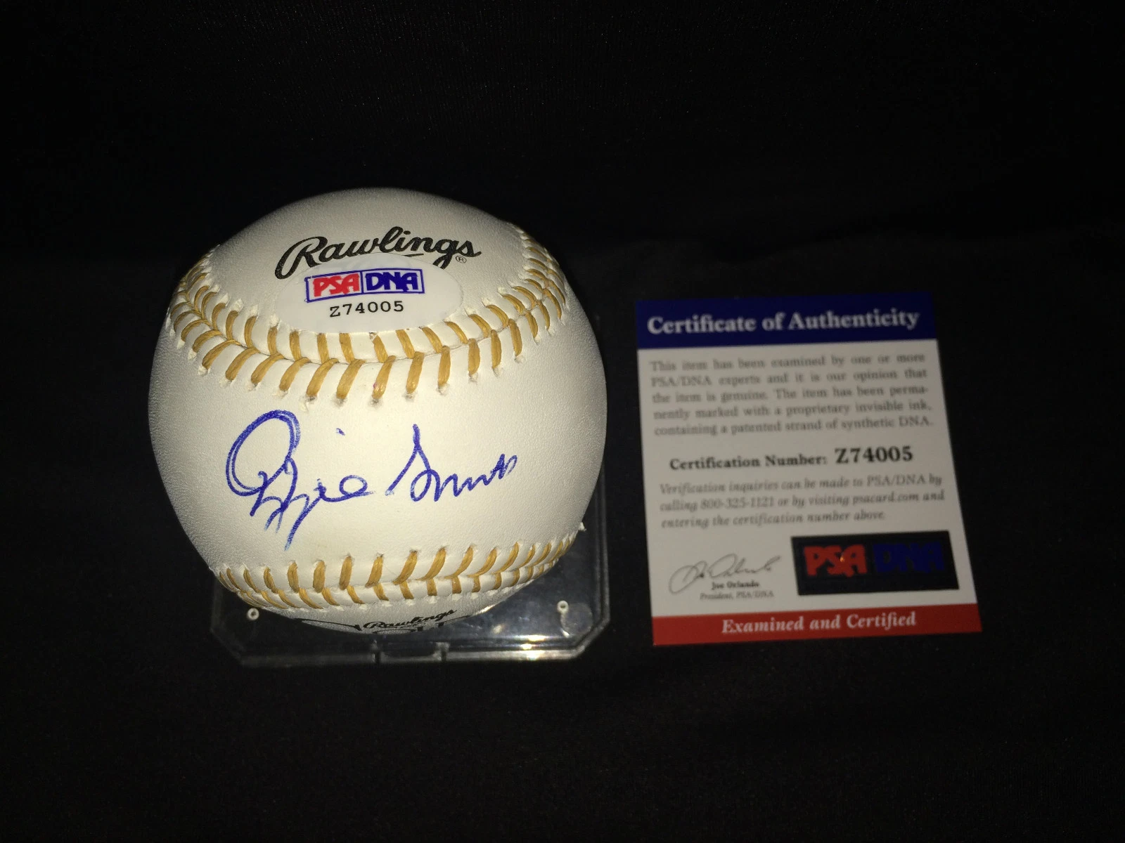 Ozzie Smith signed Official Rawlings Gold Glove 