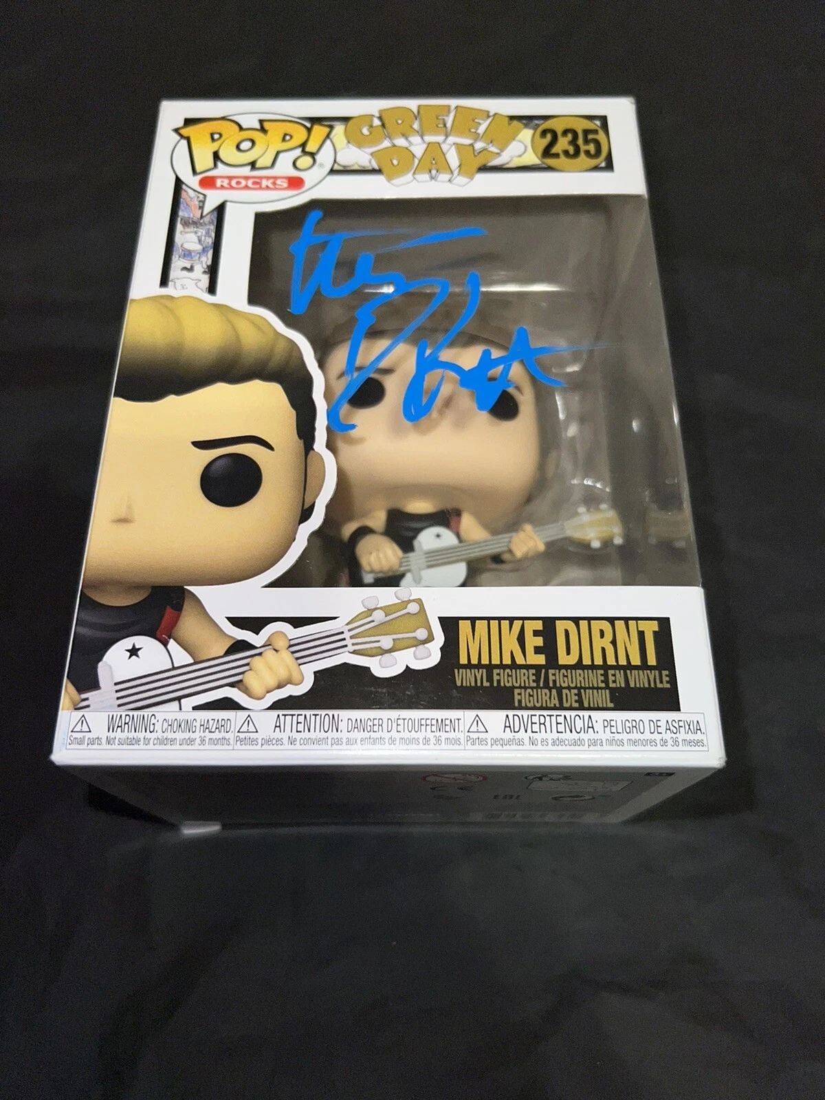 Mike Dirnt Signed Official Green Day Funko Pop Figure Rock N Roll Legend Beckett
