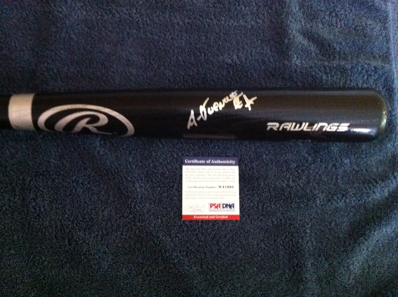 Alexander Guerrero Signed/Auto Rawlings Full Size Bat Los Angeles Dodgers PSA