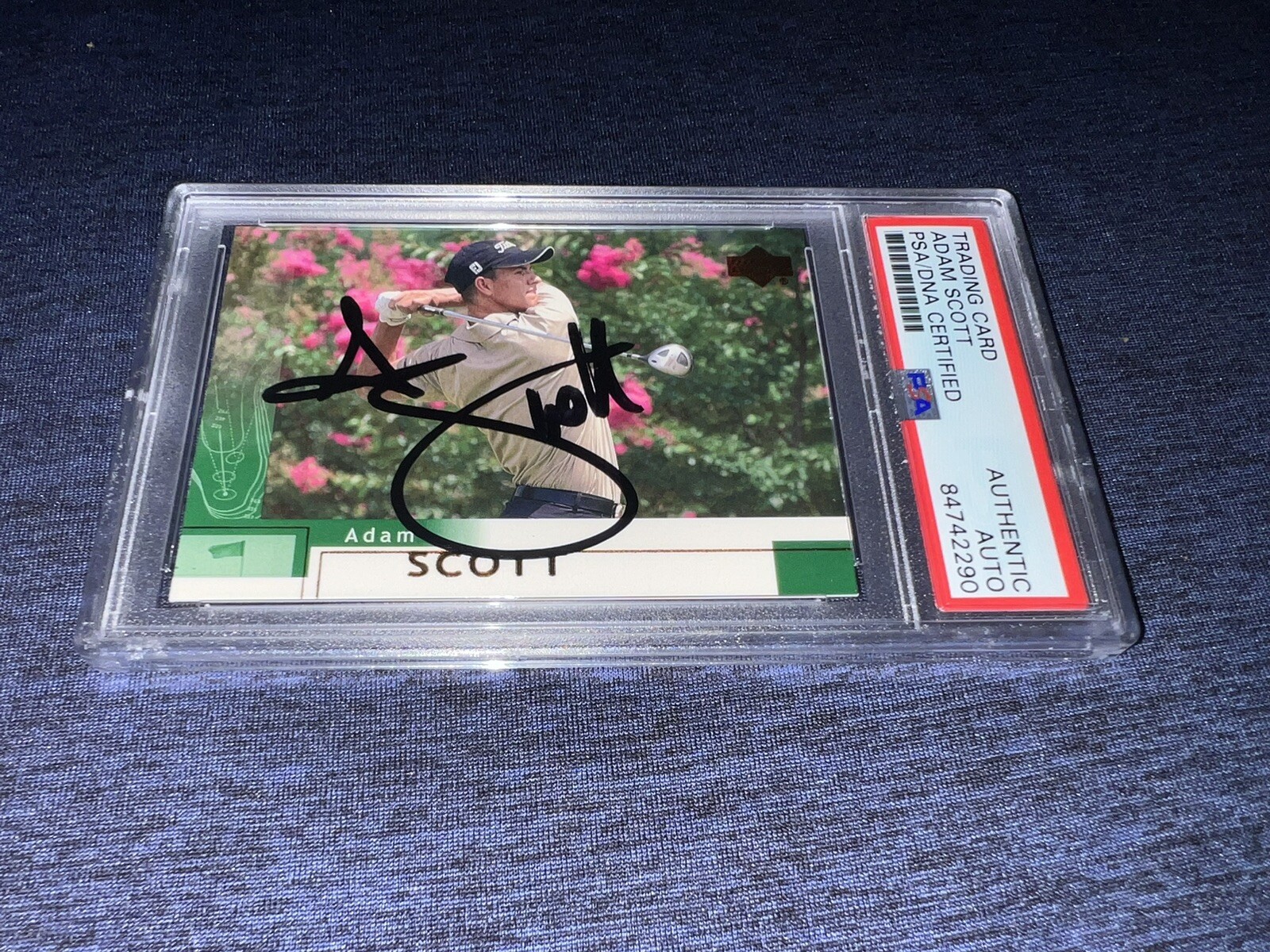 Adam Scott Signed 2002 Upper Deck Trading Card PSA/DNA Slab