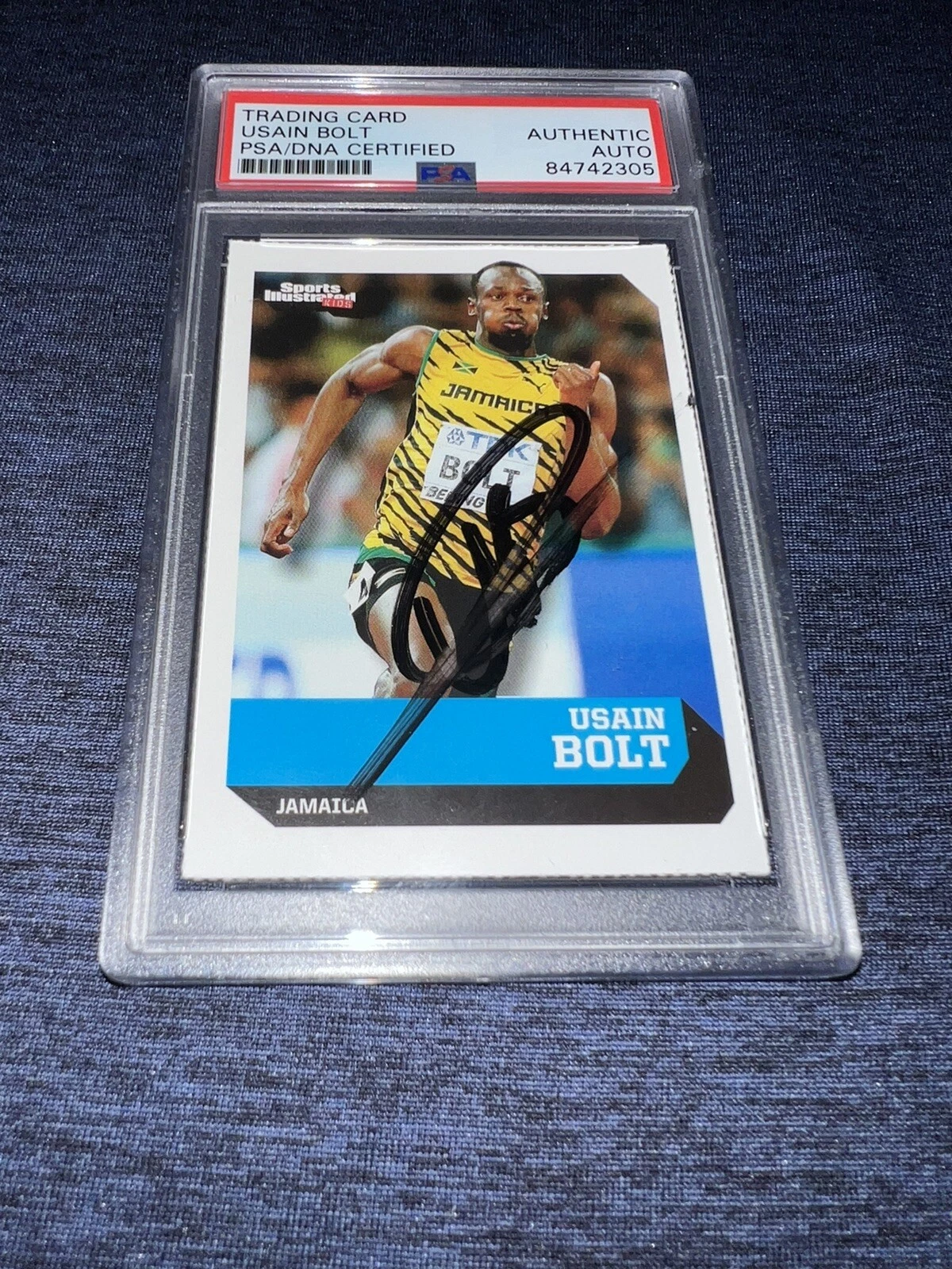 Usain Bolt Signed 2015 SI For Kids Trading Card Jamaica Legend PSA/DNA
