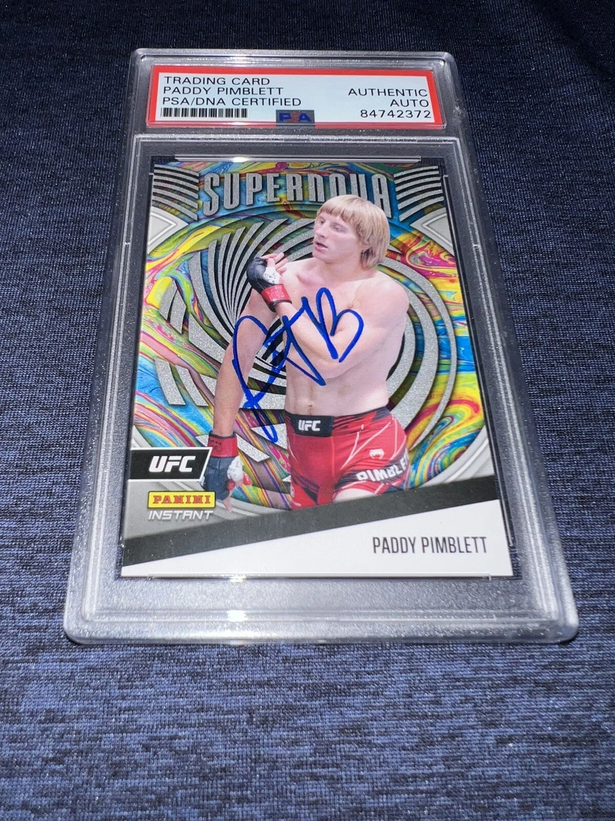 Paddy Pimblett Signed 2022 Panini Instant Supernova UFC Trading Card PSA/DNA