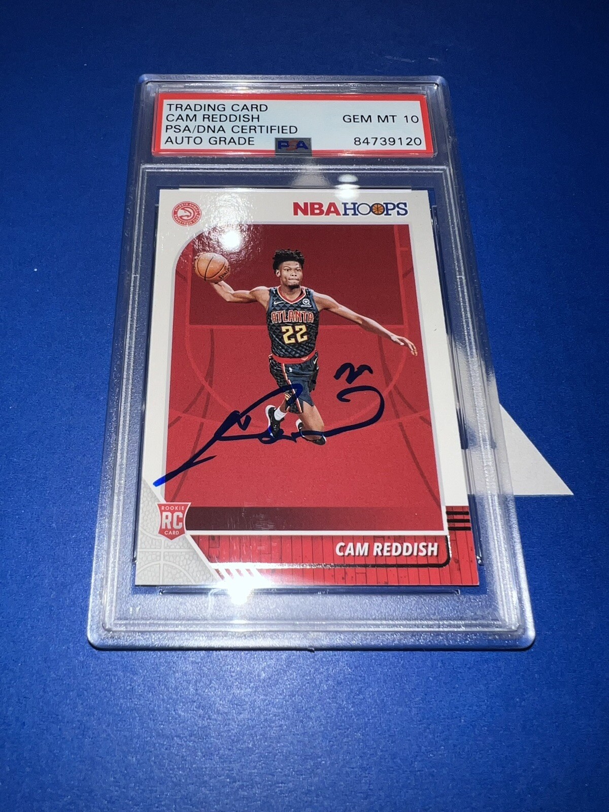 Cam Reddish Signed 2019 Panini Hoops Trading Card Rookie RC PSA/DNA Gem Mint 10