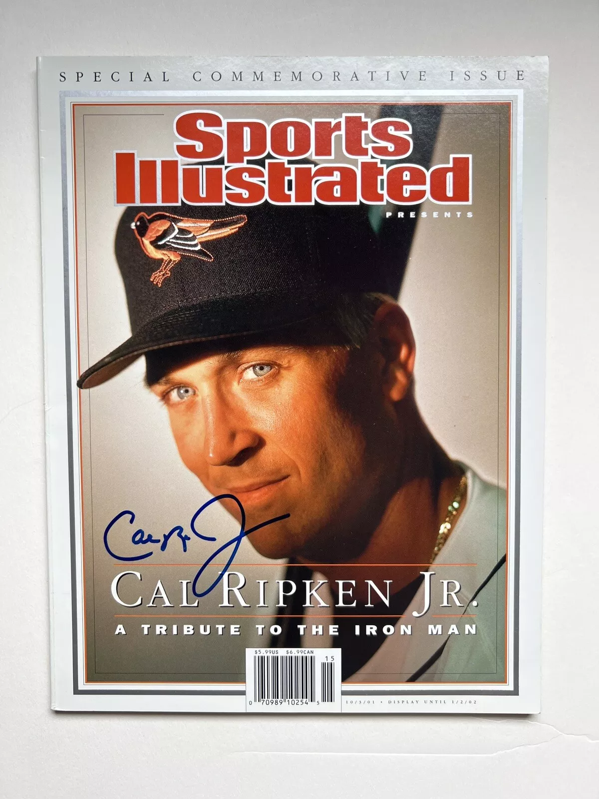 CAL RIPKEN JR. SIGNED AUTOGRAPH SPORTS ILLUSTRATED SI ORIOLES COMMEMORATIVE COA COLLECTIBLE MEMORABILIA