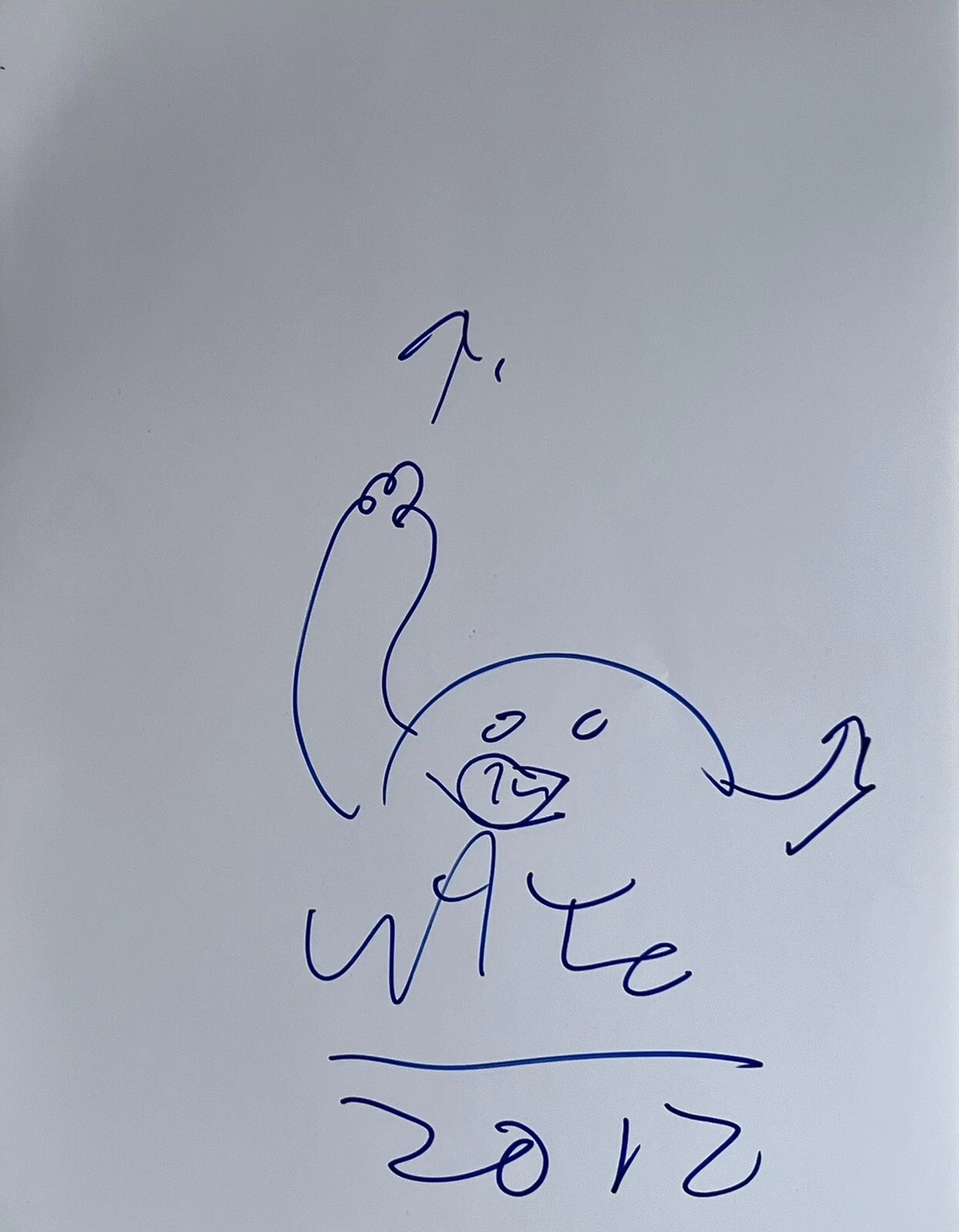 Wayne Coyne The Flaming Lips Signed Auto Original Sketch 2012 RARE K9 COA