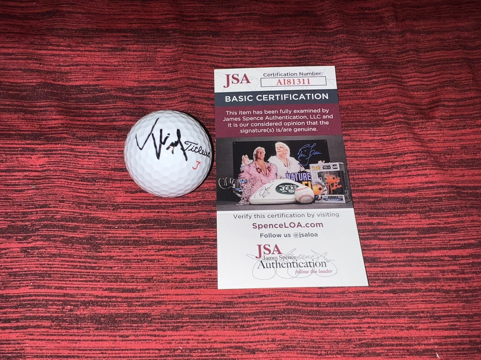 Tom Kim Signed Official Titleist Golf Ball PGA Champion JSA Cert #2