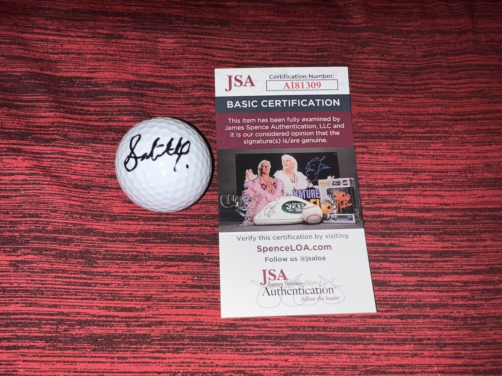 Sahith Theegala Signed Official Titleist Golf Ball PGA Champion JSA Cert