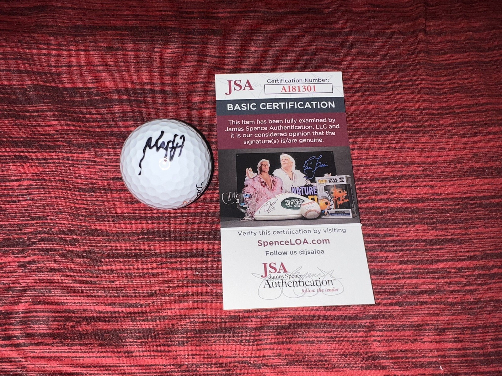 Max Homa Signed Official Titleist Golf Ball PGA Champion JSA Cert #3
