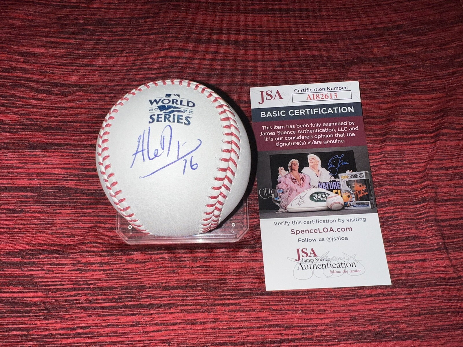 Aledmys Díaz Signed Official 2022 World Series Baseball Houston Astros JSA #2