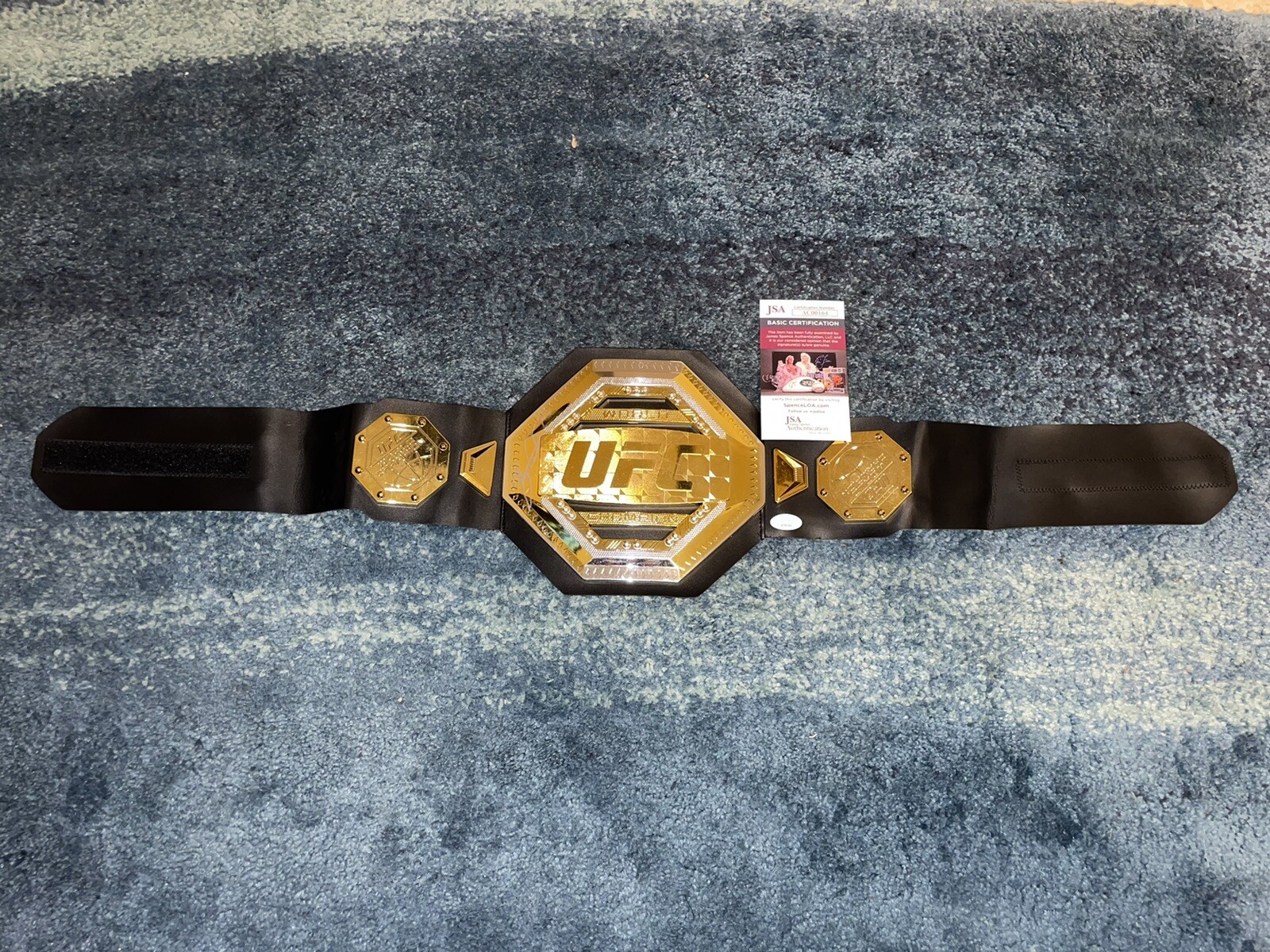 Kamaru Usman Signed UFC Replica Toy Belt “Nigerian Nightmare” Champ JSA Auth