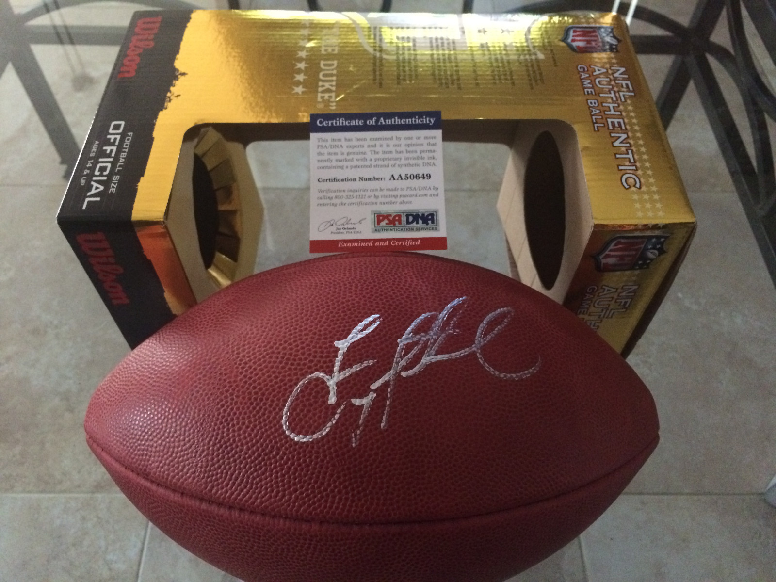 Troy Aikman Signed/Auto Official NFL Duke Football Dallas Cowboys HOF PSA/DNA