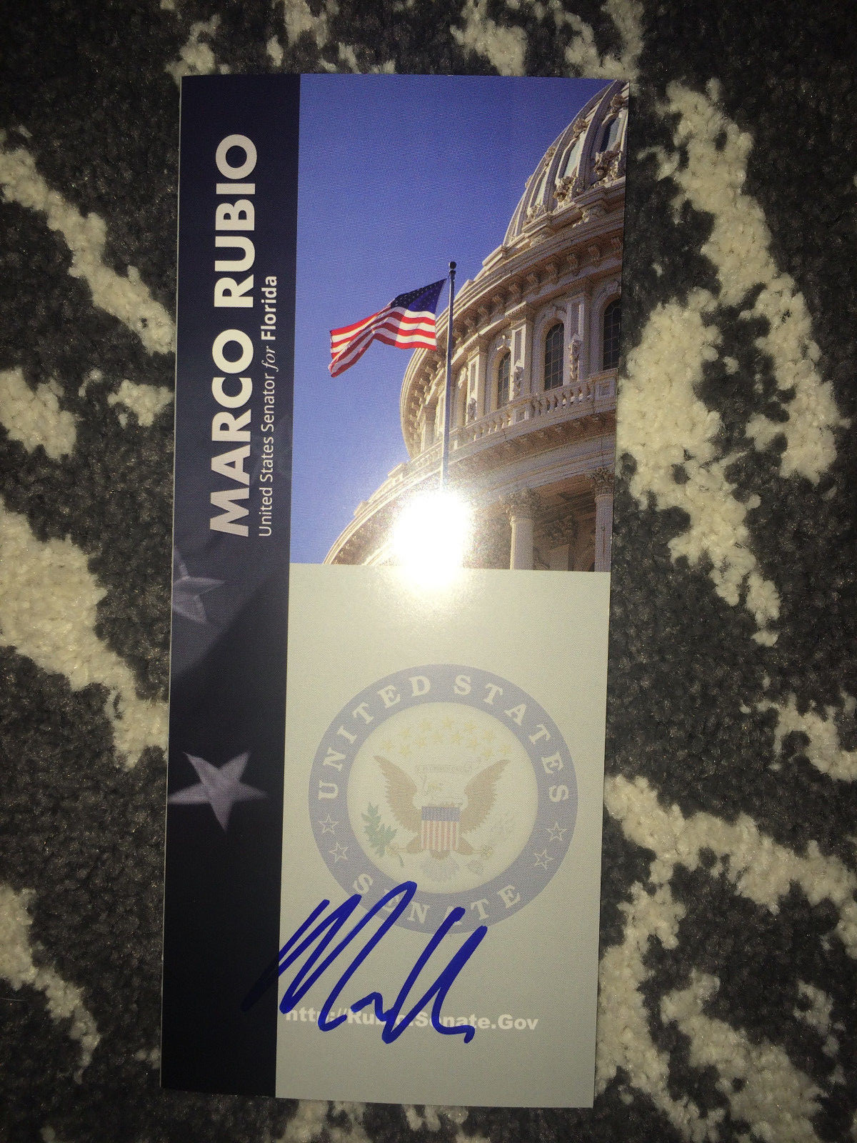 Marco Rubio Signed/Auto Senate Office Pamphlet COA #2