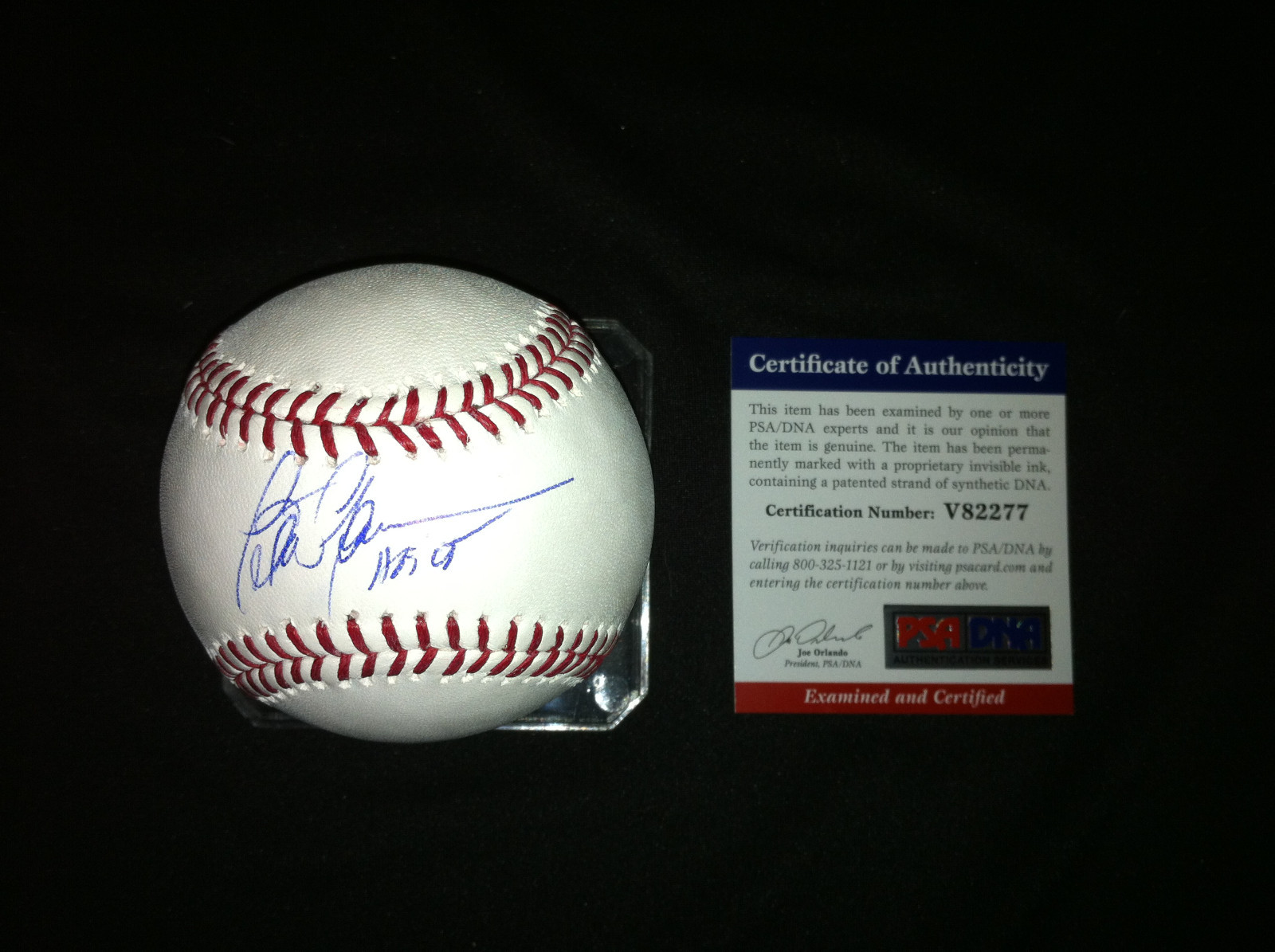 Peter Gammons Signed/Auto Major League Baseball HOF 2005 ESPN COA #3 PSA/DNA