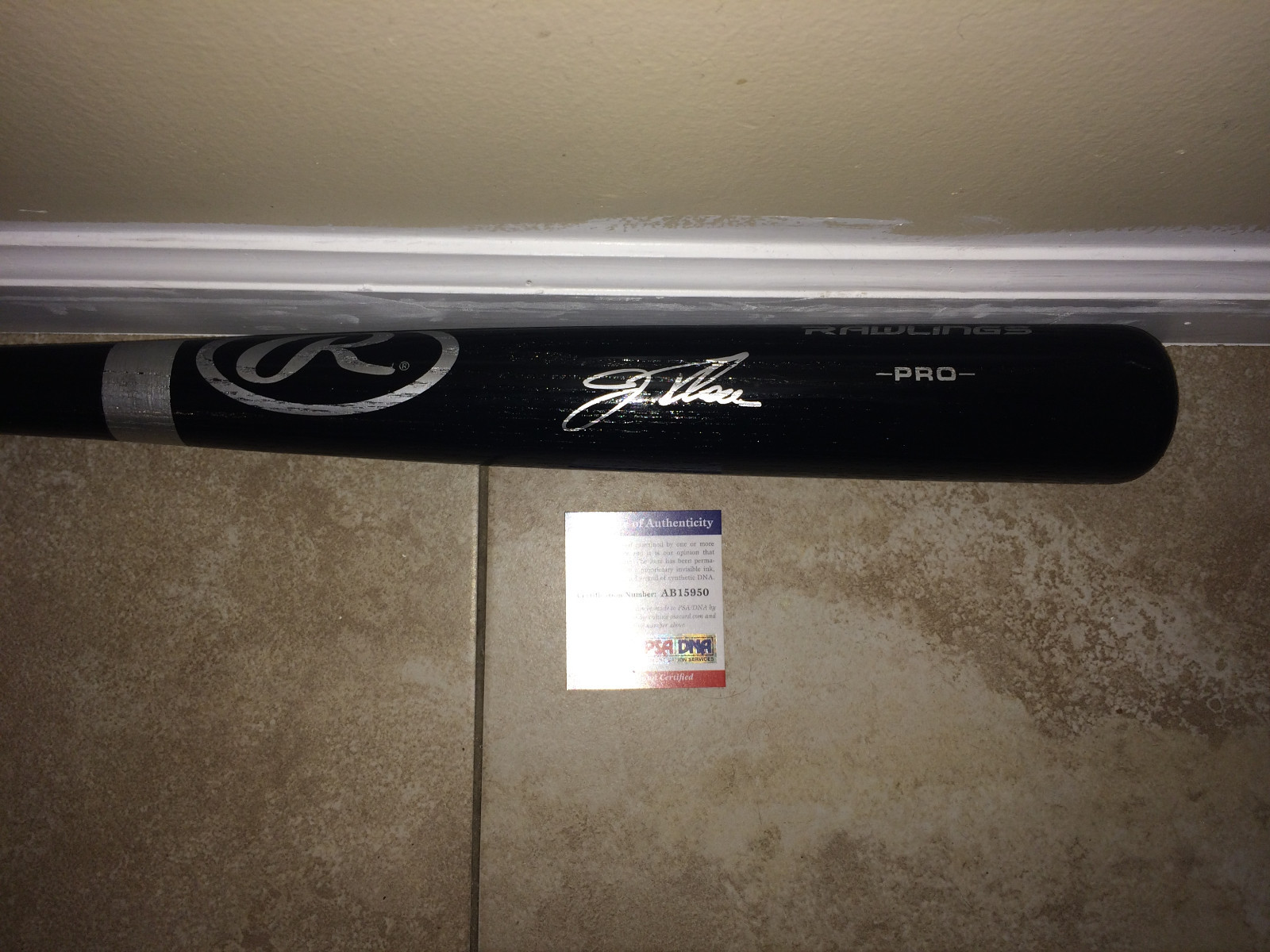 Jim Thome Signed/Auto Rawlings Full Size Bat Chicago White Sox Twins 600 HR PSA
