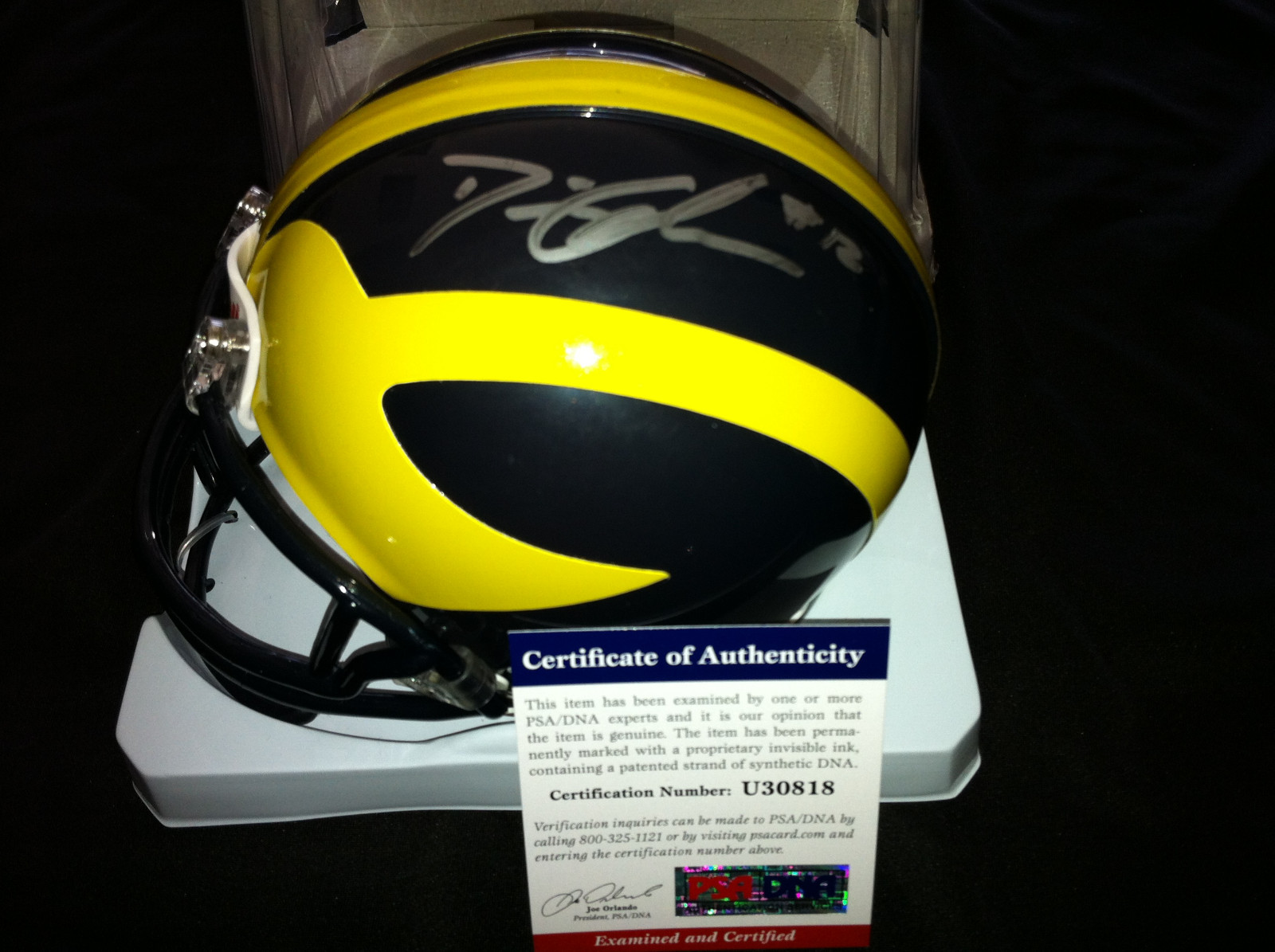 Devin Gardner Signed/Auto University of Michigan Mini Helmet PSA/DNA Go Blue