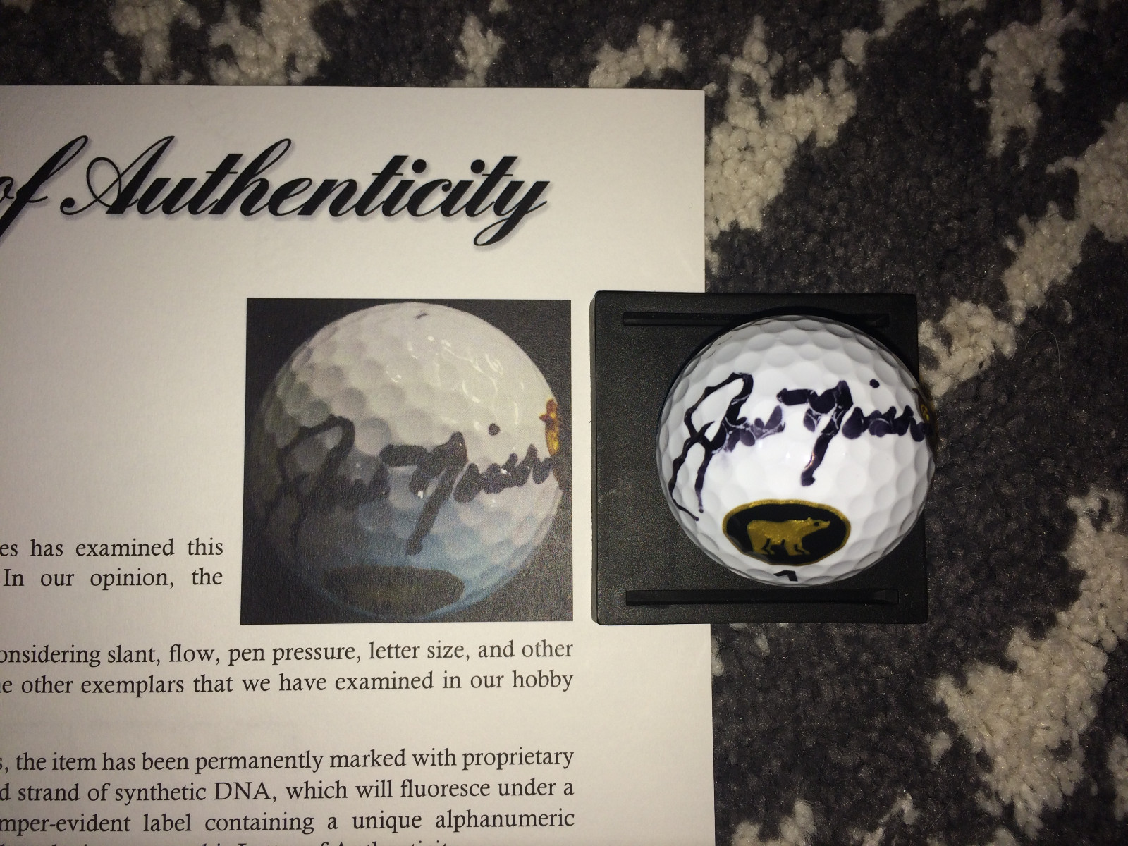 Jack Nicklaus Signed Official Golden Bear Bear Golf Ball 6x Masters Champ PSA