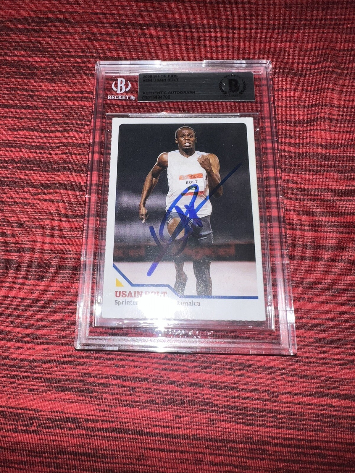 Usain Bolt Signed 2008 SI For Kids Trading Card Rookie Jamaica Legend Beckett #2