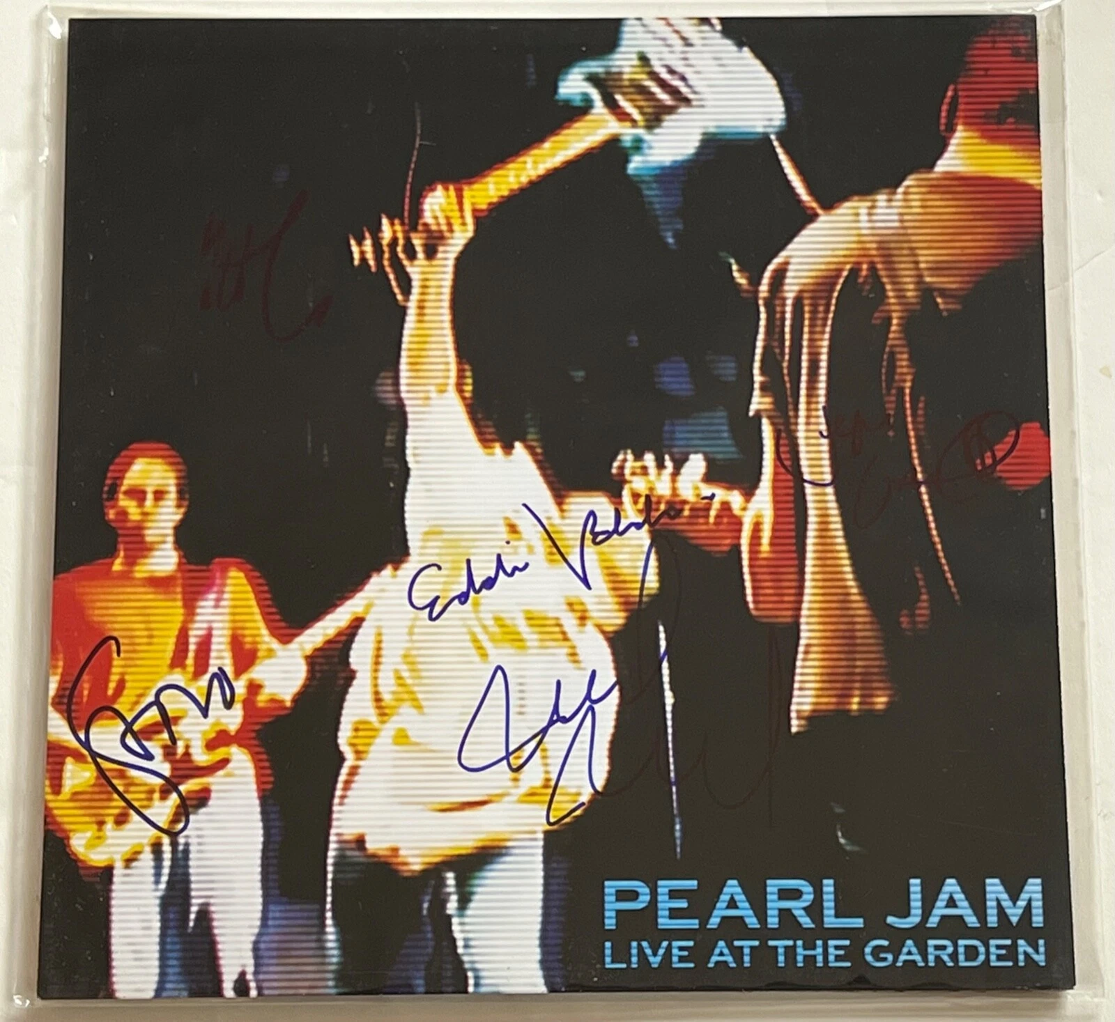 Pearl Jam Vintage SIGNED 12x12 flat Eddie Vedder Stone Jeff Mike Matt PROOF COA