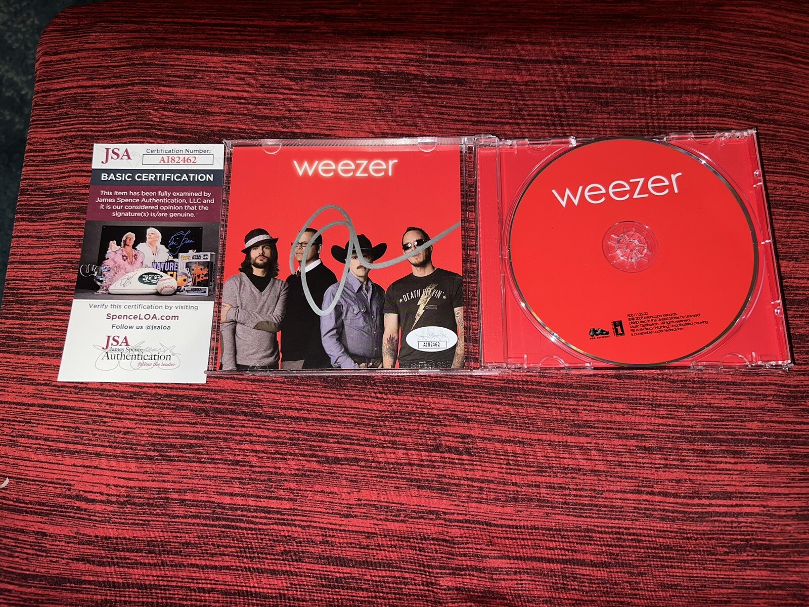 Rivers Cuomo Signed Red Album CD Booklet Weezer Legend JSA Auth