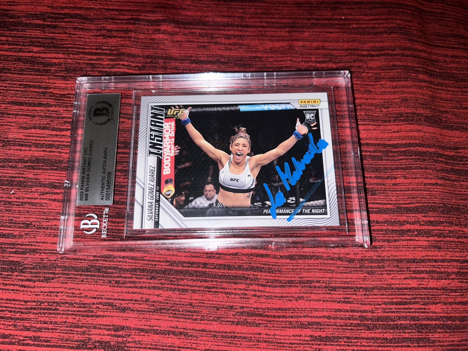Silvana Gómez Juárez Signed 2022 Panini Instant UFC Trading Card UFC 275 Beckett