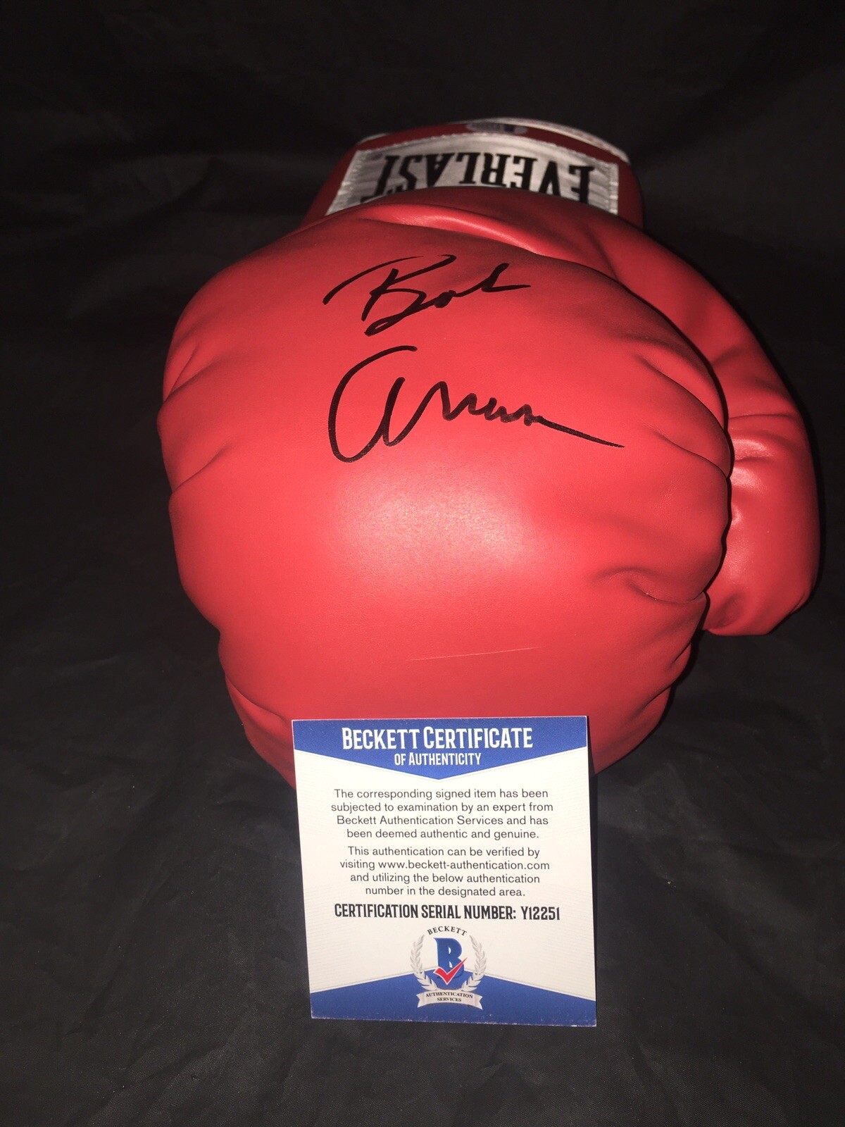 Bob Arum Signed Everlast Boxing Glove Legendary Promoter Beckett