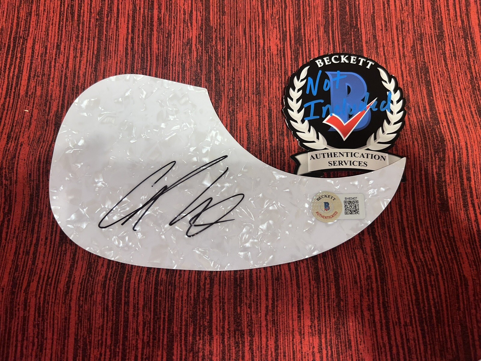 Chris Lane Signed Acoustic Pickguard Country Music Superstar Beckett #4