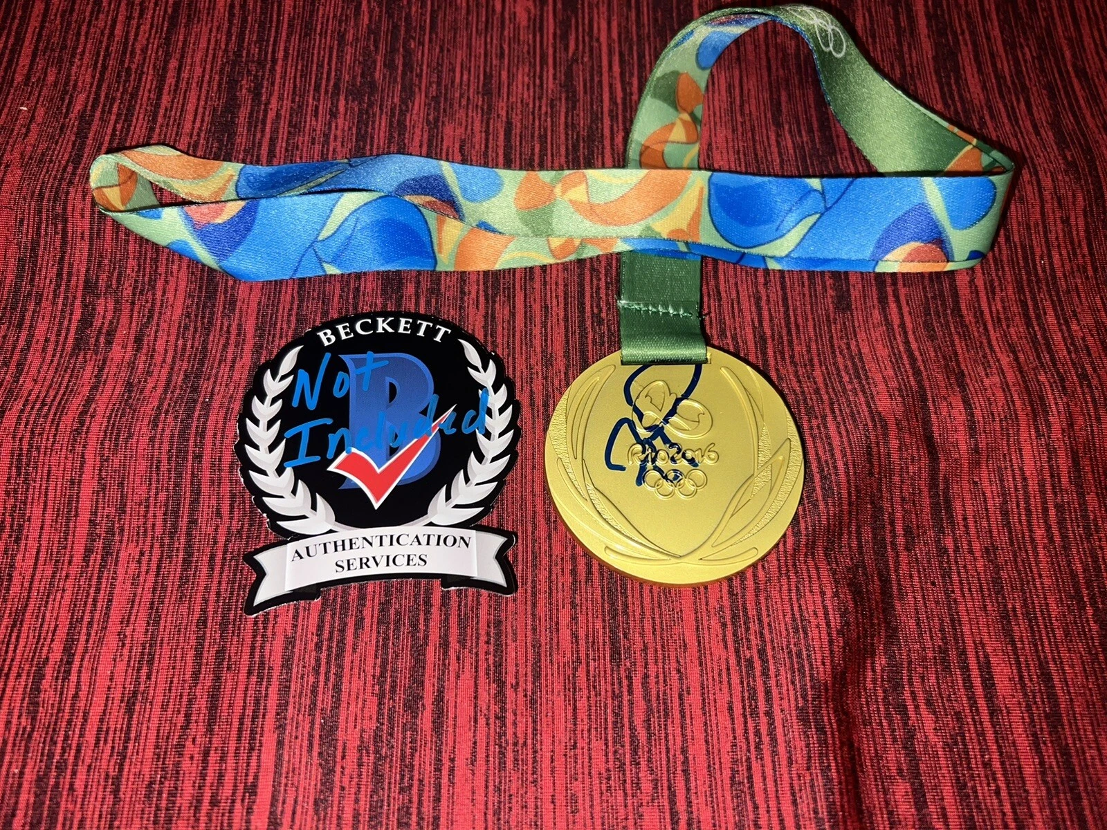 Monica Puig Signed 2016 Rio Olympics Replica Gold Medal Tennis Star Beckett #6