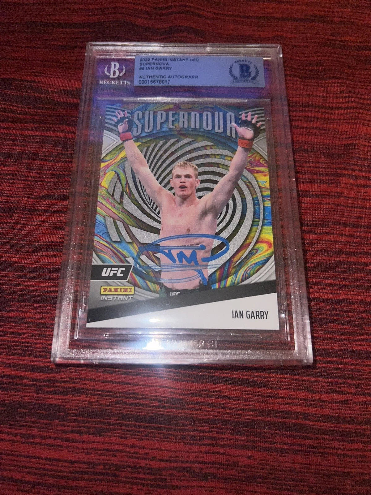 Ian Garry Signed 2022 Panini Instant Supernova UFC Trading Card Beckett