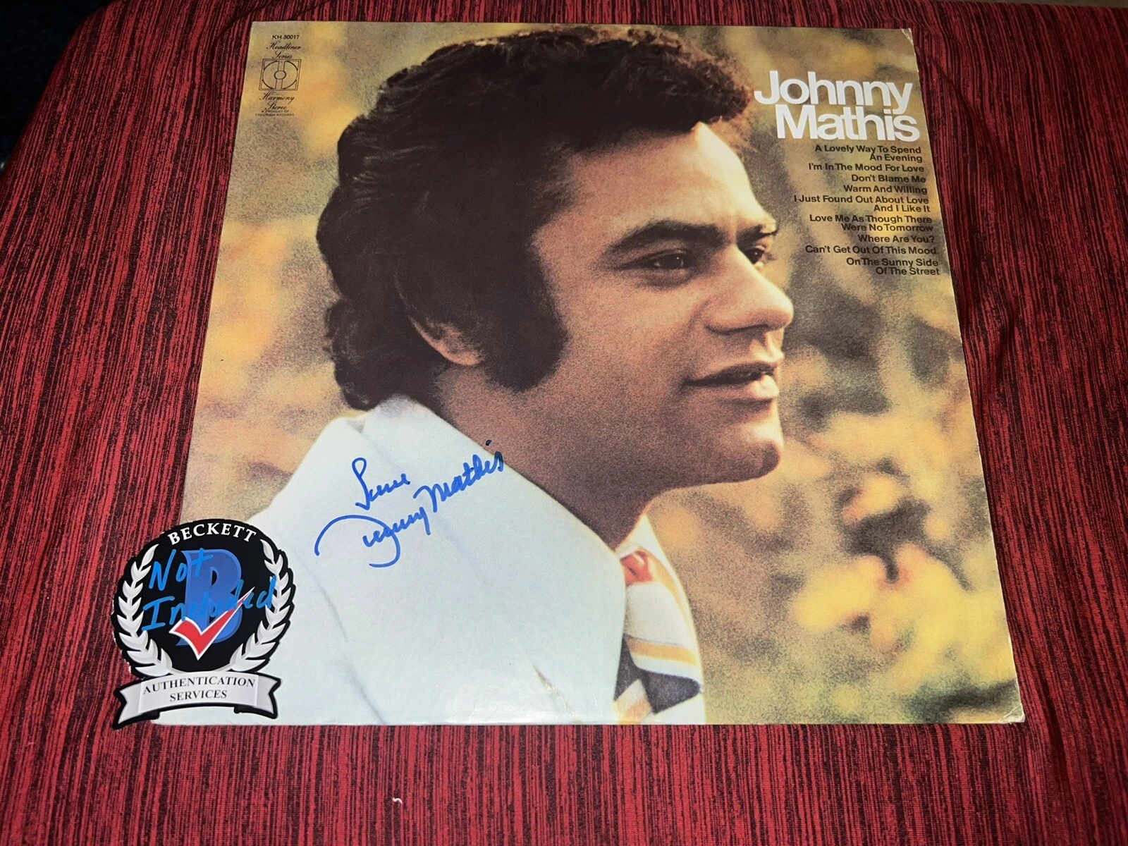 Johnny Mathis Signed Vinyl Album Grammy Hall Of Fame Legend Superstar Beckett