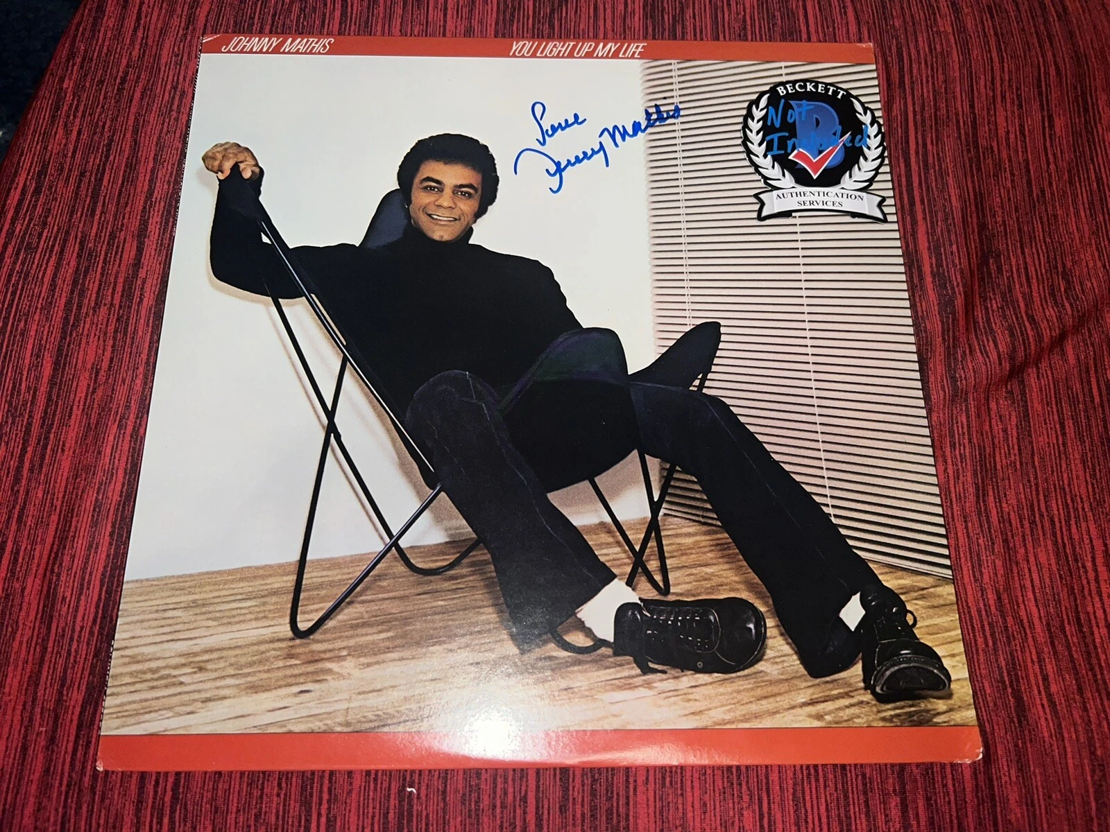 Johnny Mathis Signed You Light Up My Life Vinyl Album Grammy Hall F Fame Beckett