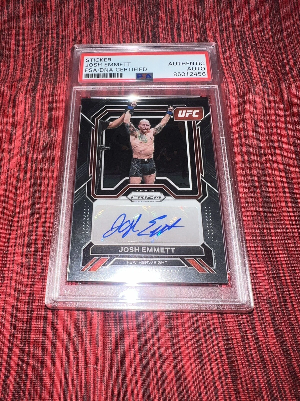 Josh Emmett Signed 2023 Panini Prizm Certified UFC Trading Card PSA/DNA