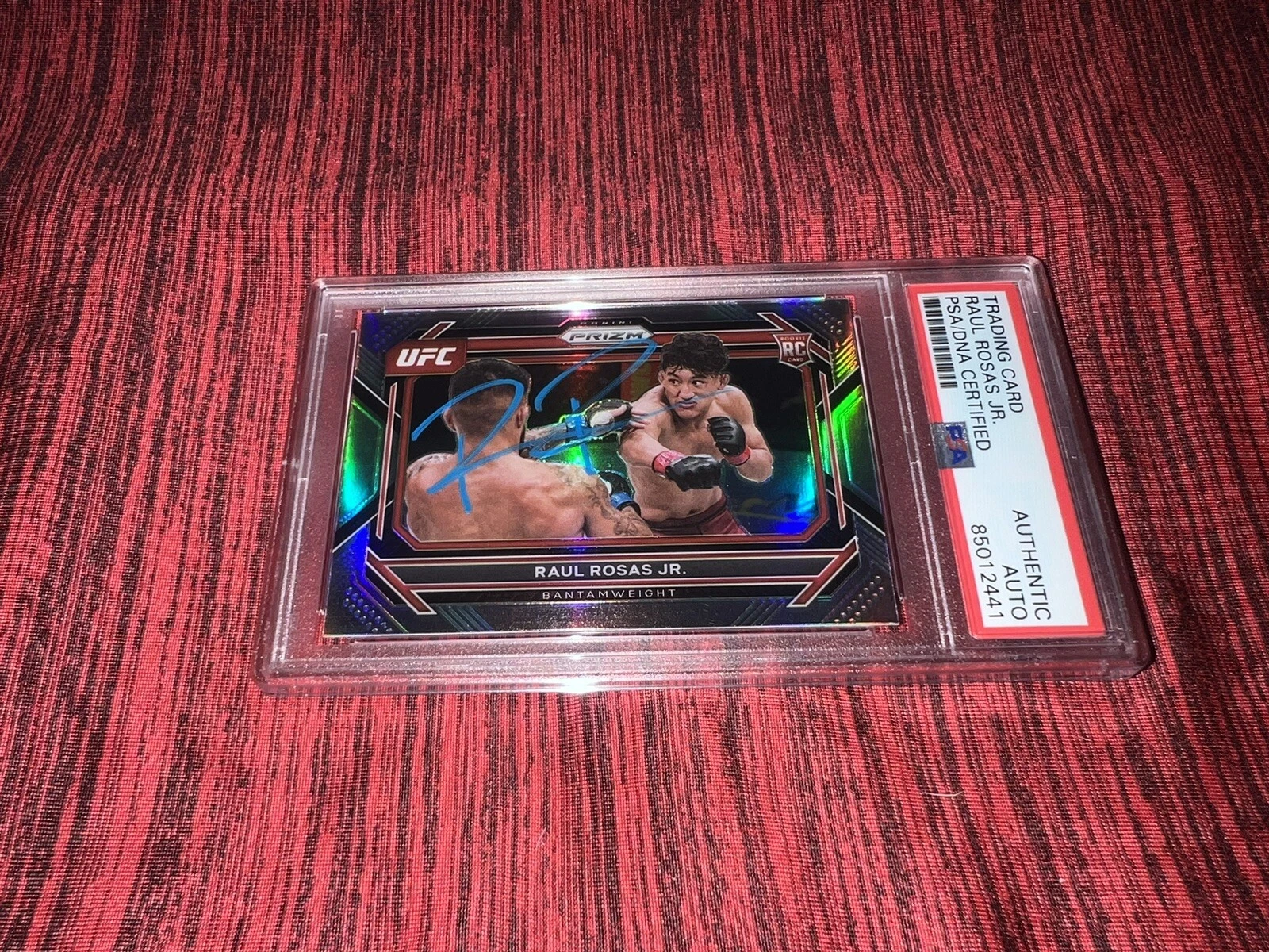 Raul Rosas Jr Signed 2023 Panini Prizm Rookie Silver UFC Trading Card PSA/DNA