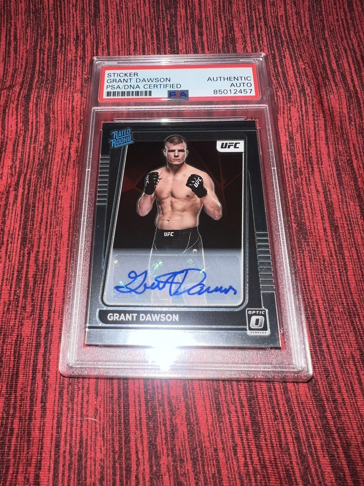 Grant Dawson Signed 2022 Panini Donruss Optic Rated Rookie UFC Card PSA/DNA