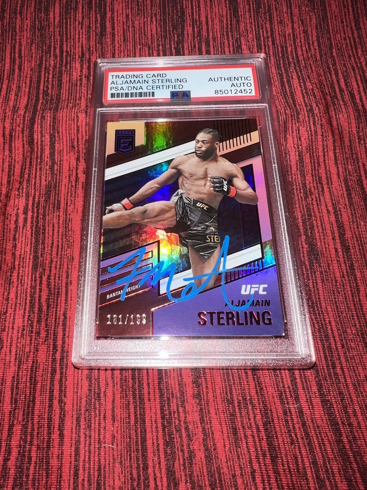 Aljamain Sterling Signed 2022 Panini Chronicles Elite /199 UFC Card PSA/DNA