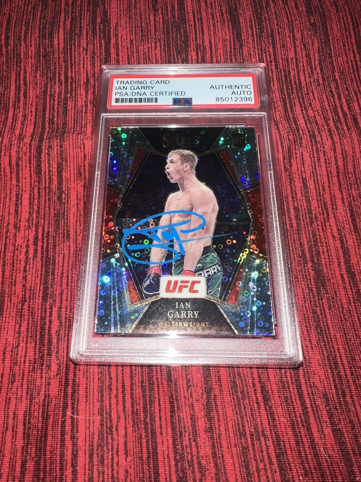 Ian Garry Signed 2022 Panini Select Premier Level Disco Rookie UFC Card PSA/DNA