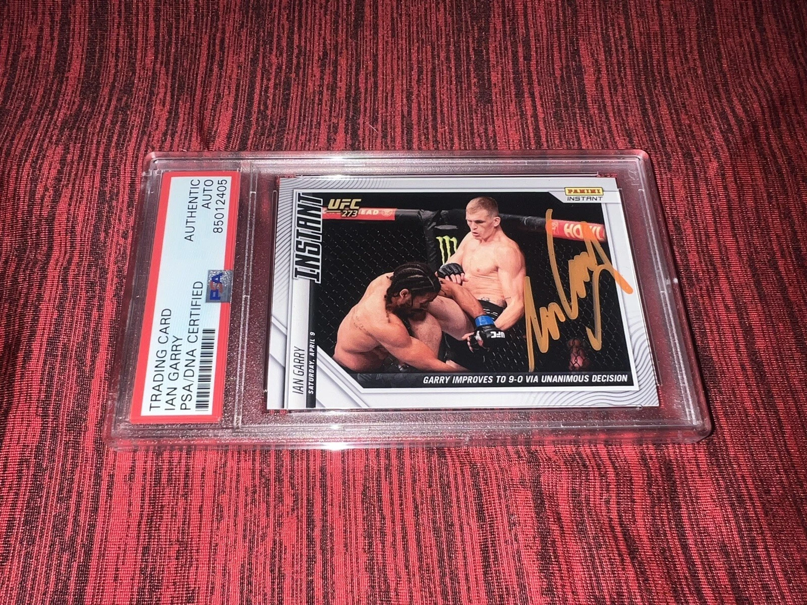 Ian Garry Signed UFC 273 Panini Instant UFC Trading Card /120 PSA/DNA #2