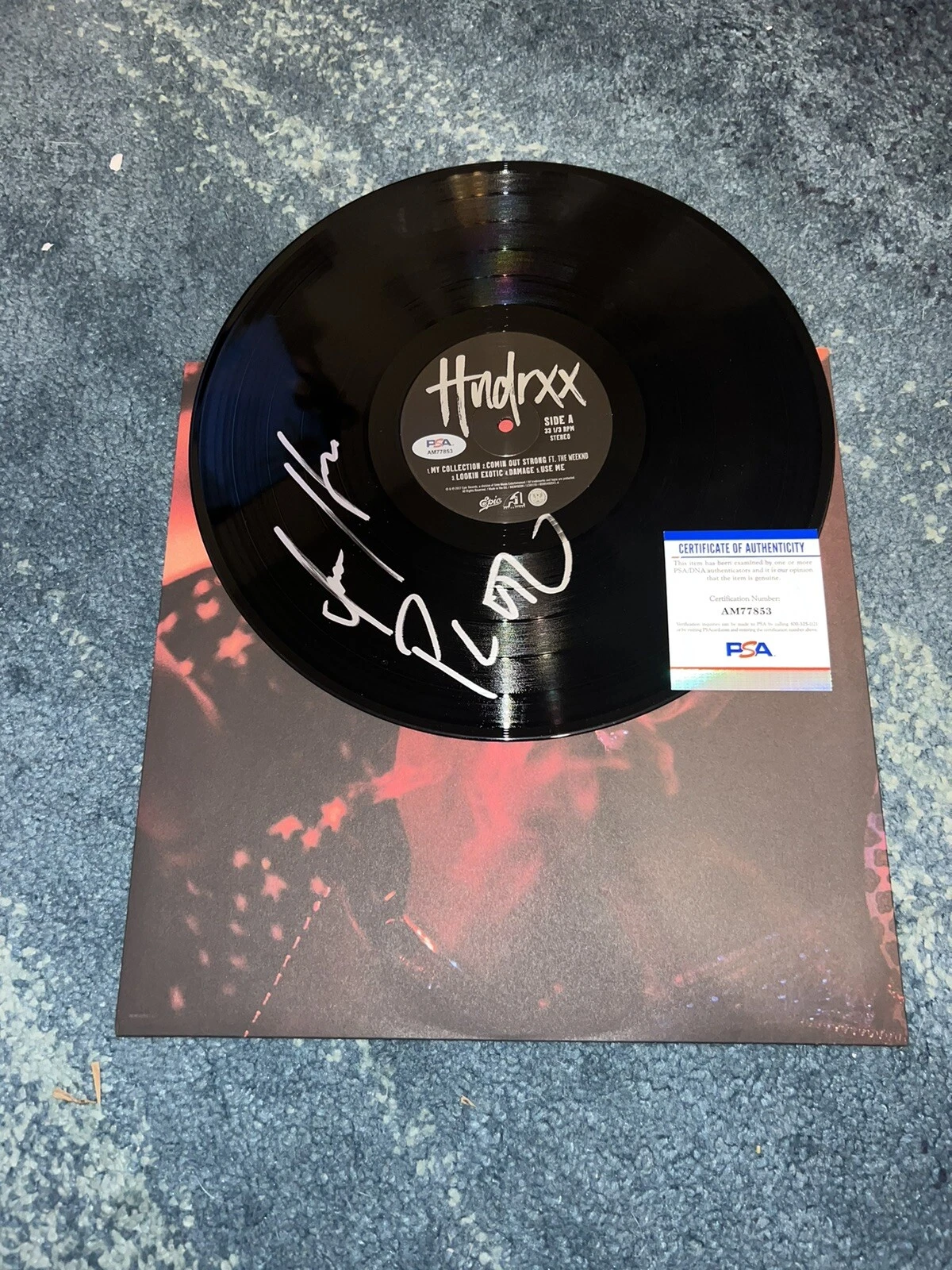 Future Signed HNDRXX Vinyl Disc Side A Pluto Future Hendrix Superstar PSA/DNA