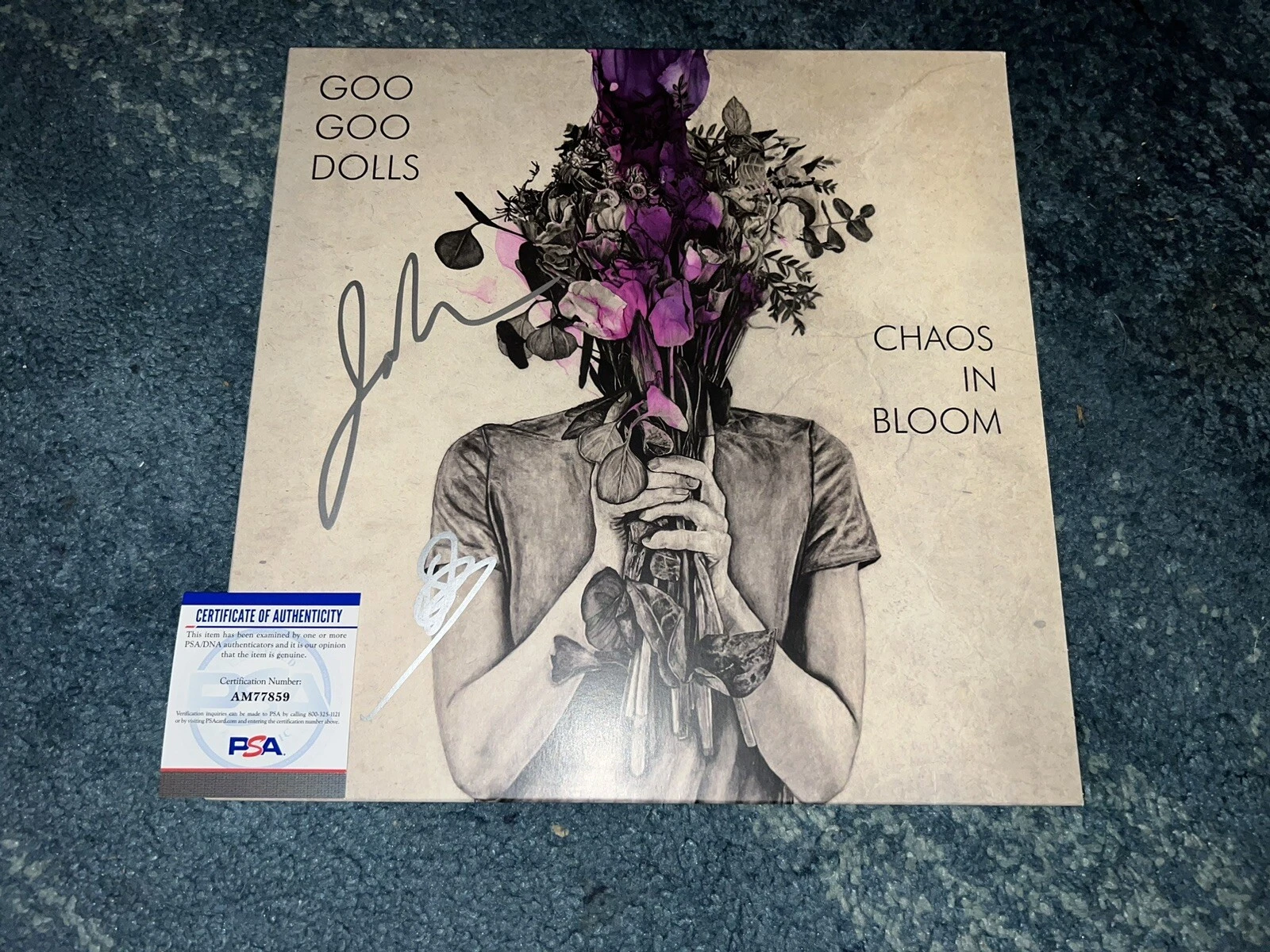 John Rzeznik & Robby Takac Signed Chaos In Bloom Vinyl Album Goo Goo Dolls PSA