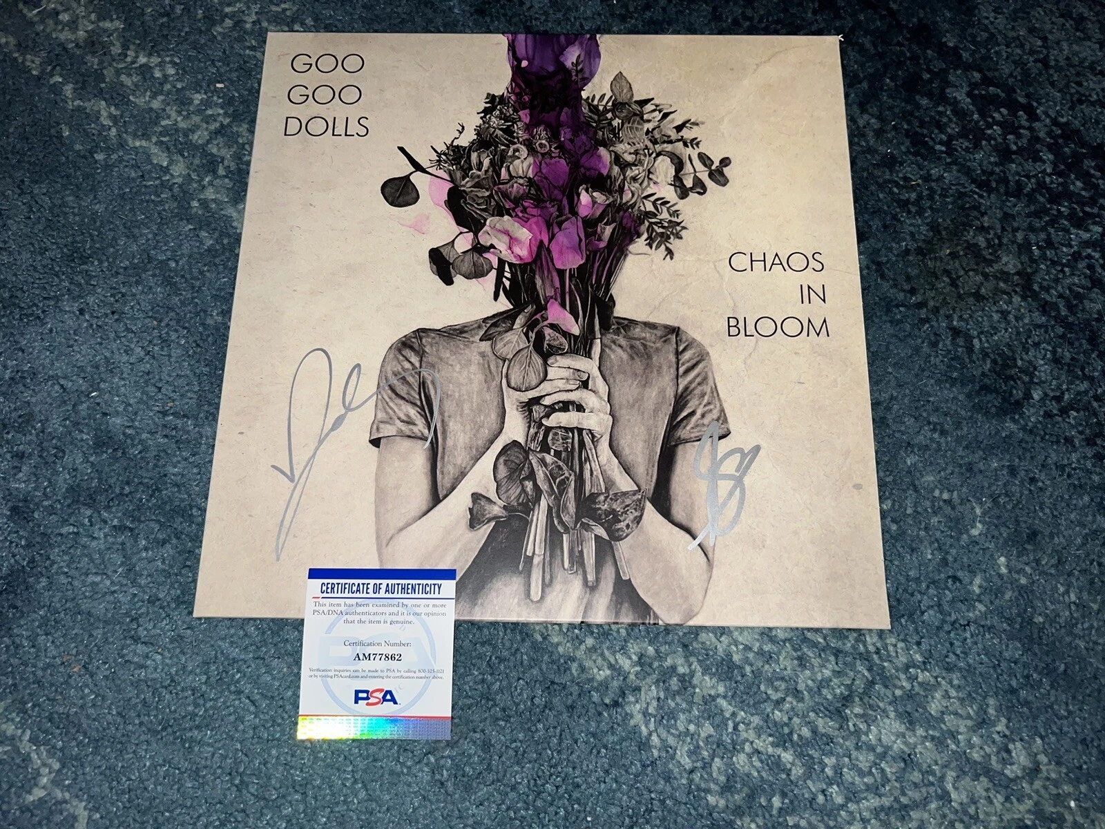 John Rzeznik & Robby Takac Signed Chaos In Bloom Vinyl Album Goo Goo Dolls PSA 2