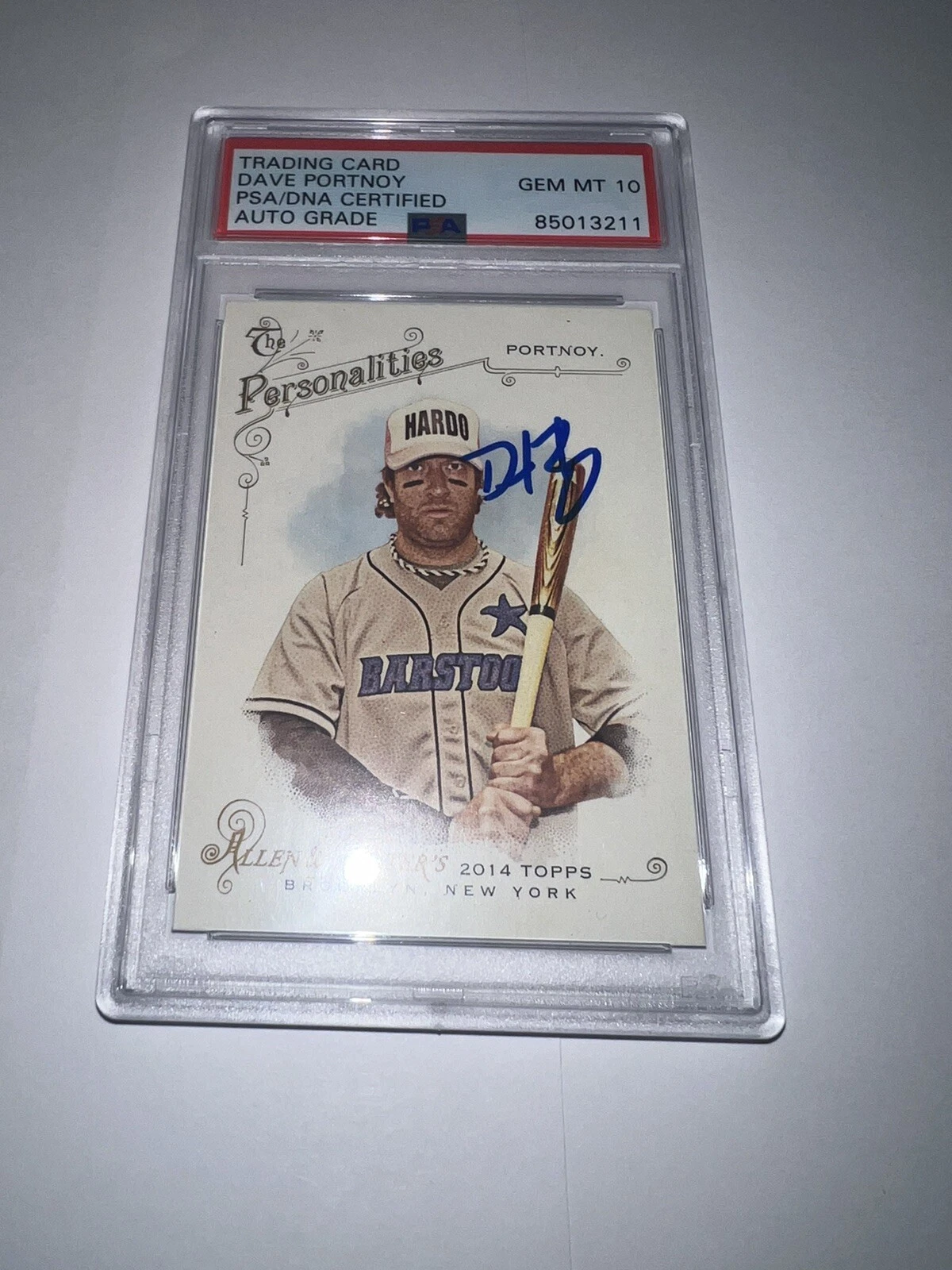 Dave Portnoy Signed 2014 Allen & Ginter Trading Card Barstool Legend PSA Gem 10