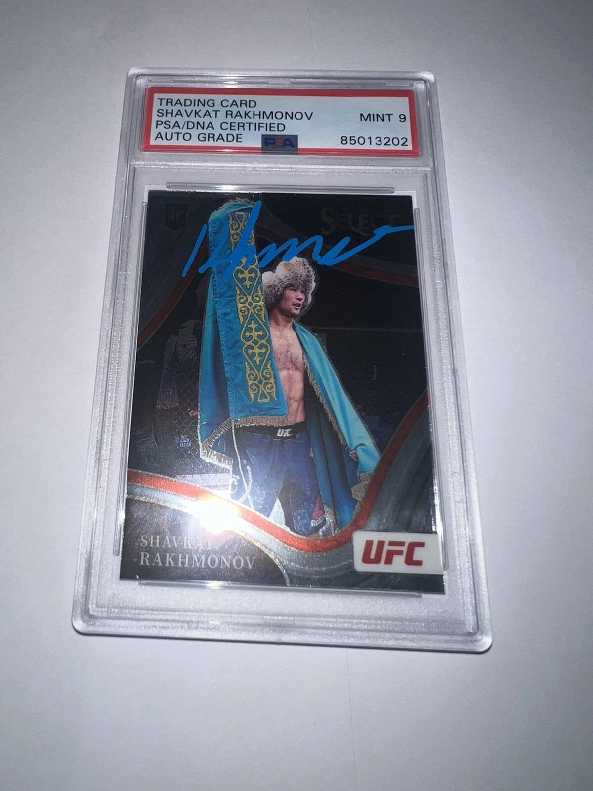 Shavkat Rakhmonov Signed 2022 Panini Select Octagonside UFC Card PSA/DNA 9 Auto