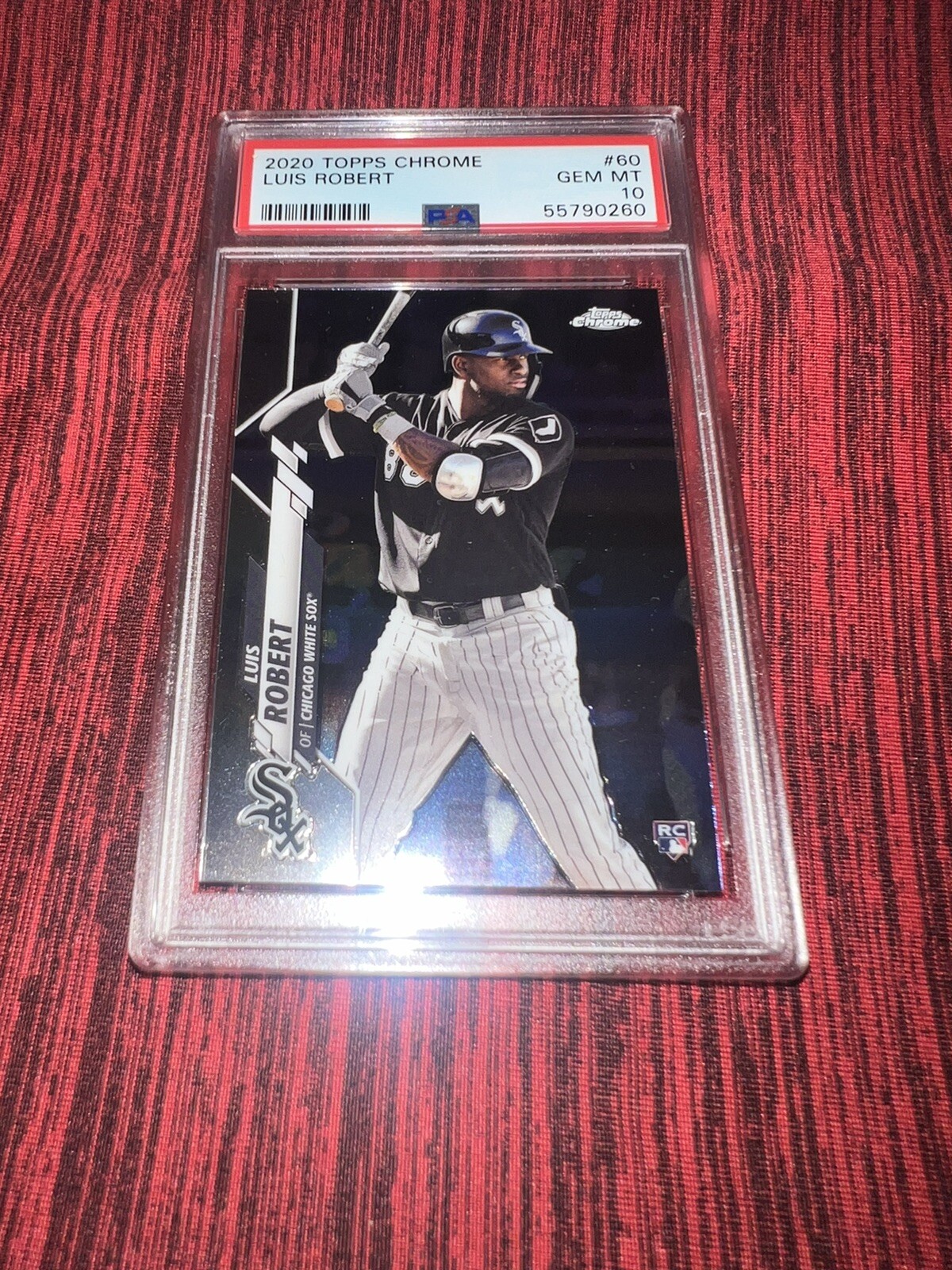 Luis Robert Jr 2020 Topps Chrome #60 Rookie Card White Sox PSA Mint 10