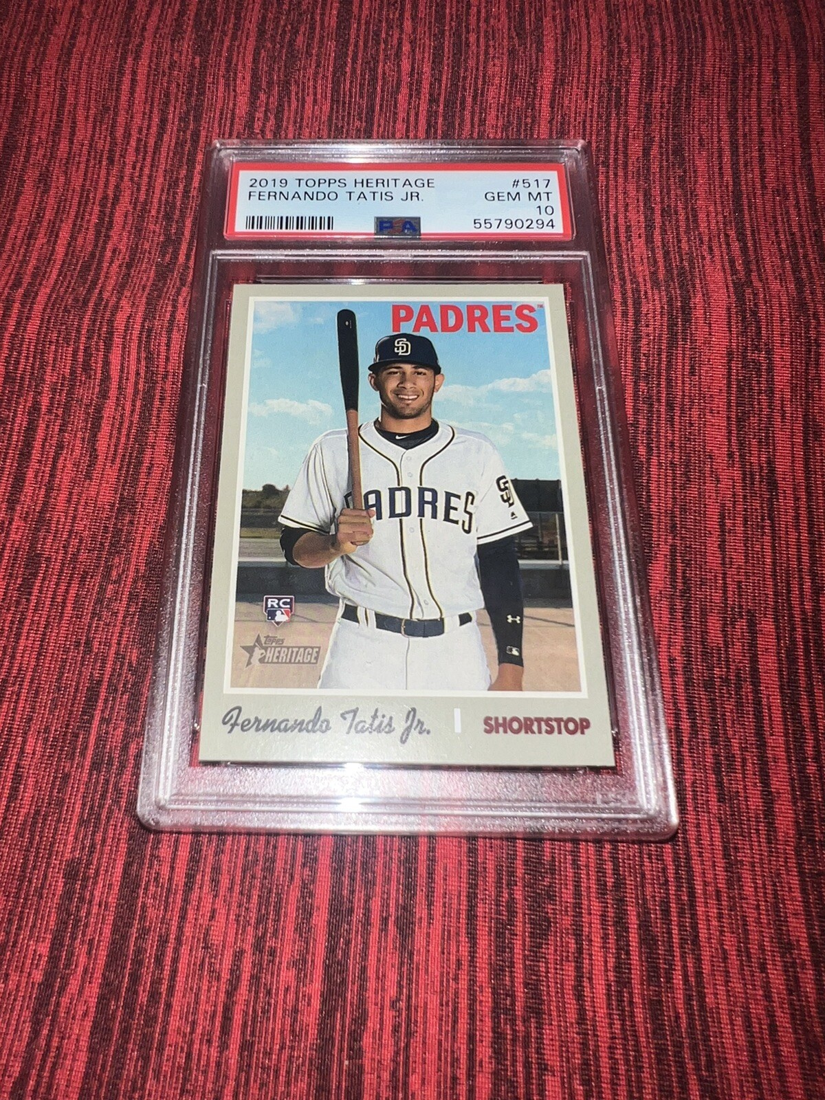Fernando Tatís Jr 2019 Topps Heritage #517 Rookie Card Padres PSA Mint 10