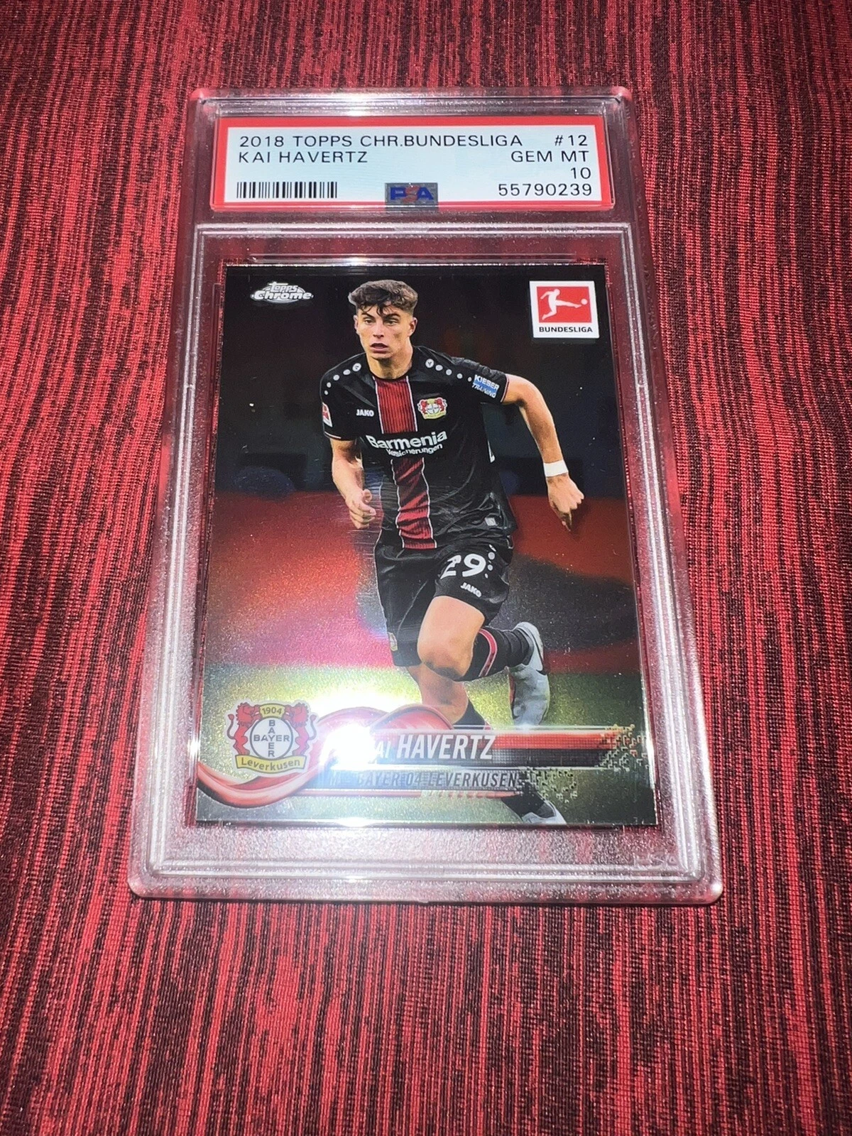 Kai Havertz 2018 Topps Chrome Bundesliga #12 Trading Card Superstar PSA Mint 10