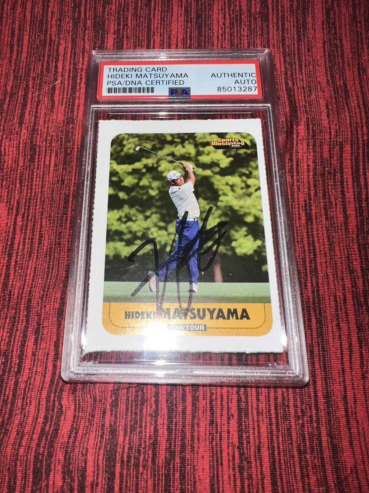 Hideki Matsuyama Signed 2021 Sports Illustrated For Kids Trading Card PSA/DNA