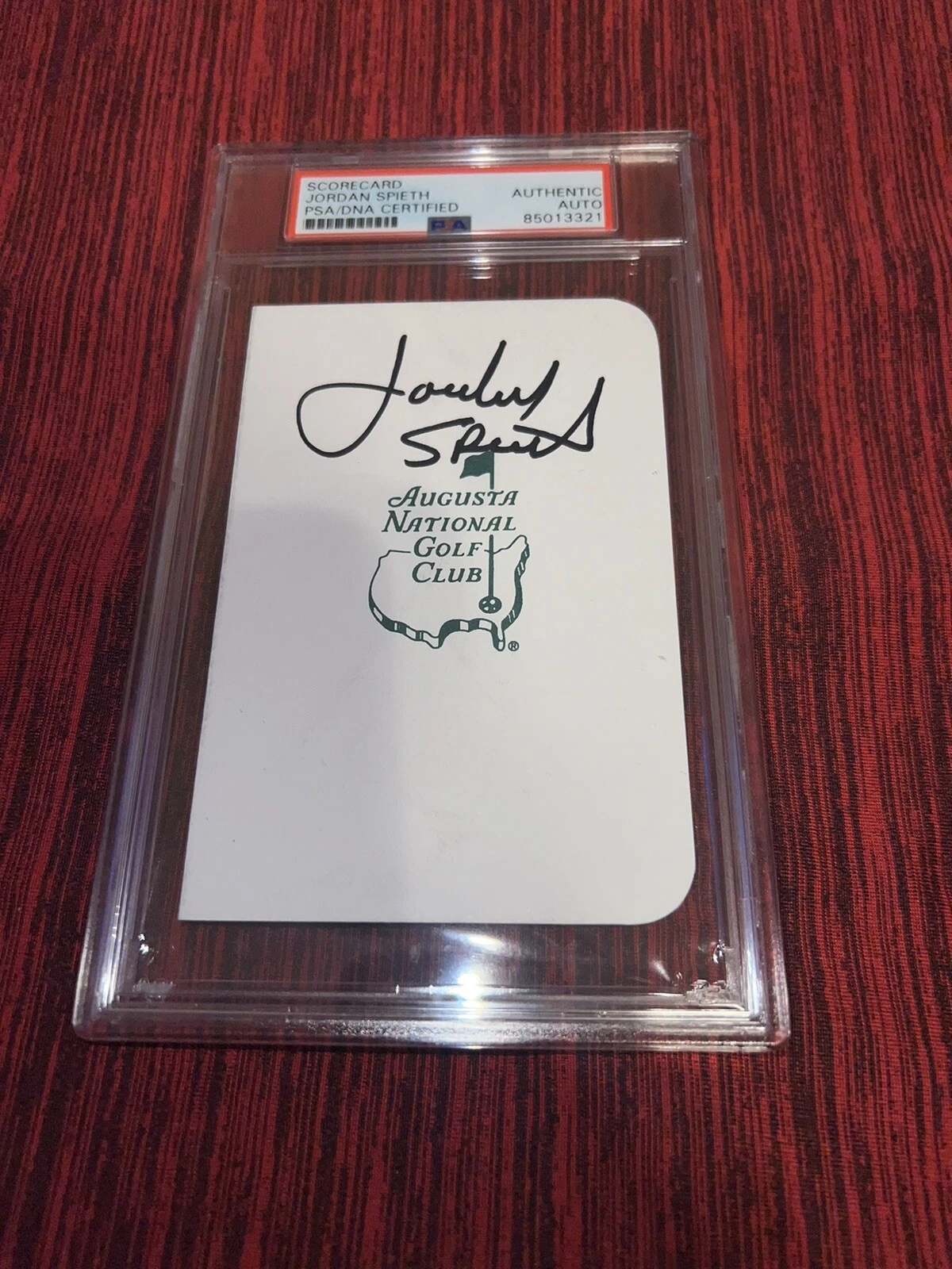 Jordan Spieth Signed Masters Scorecard 2015 Champion PGA Legend PSA/DNA