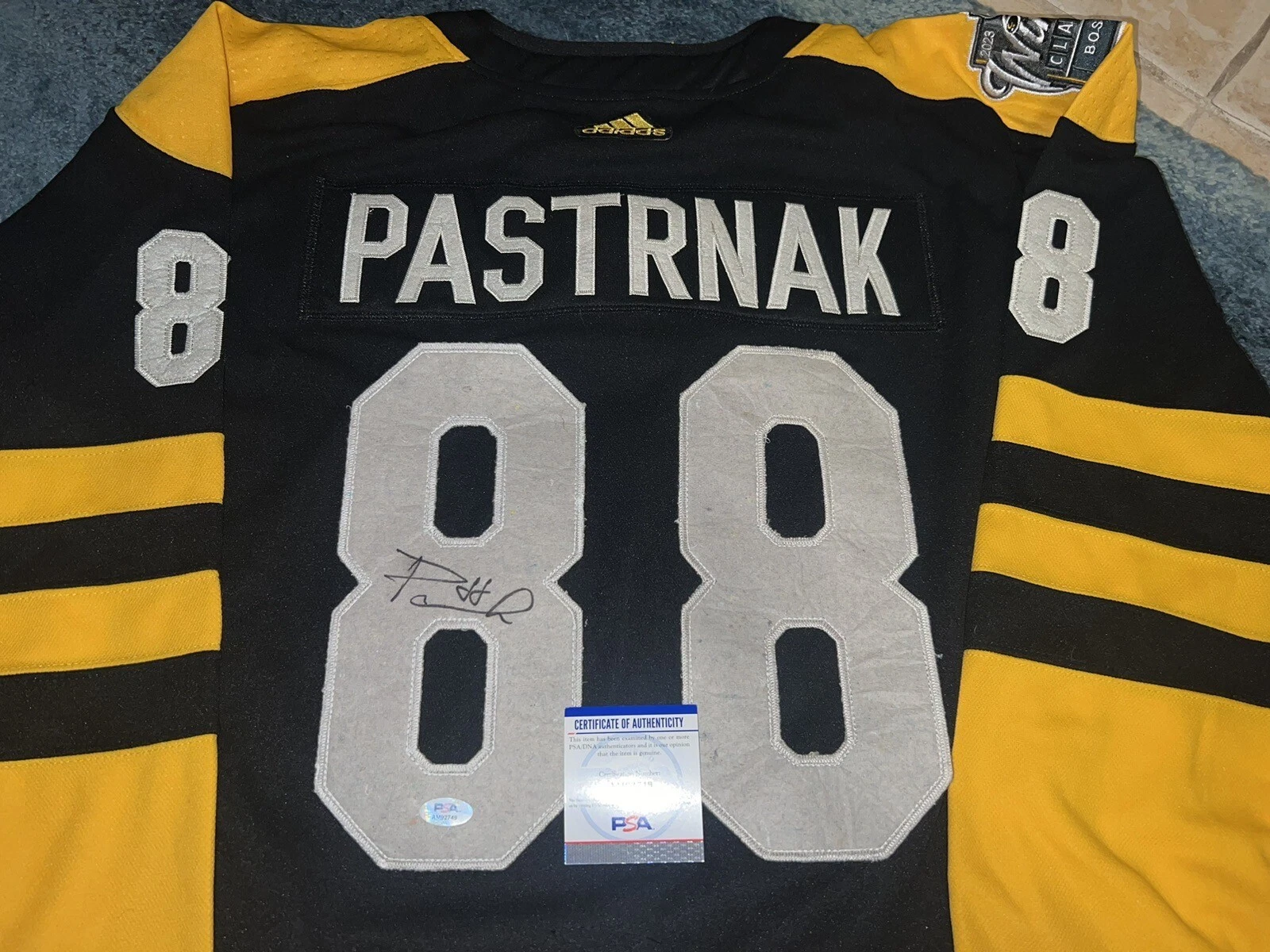 David Pastrňák Signed Boston Bruins Jersey All Star PSA/DNA