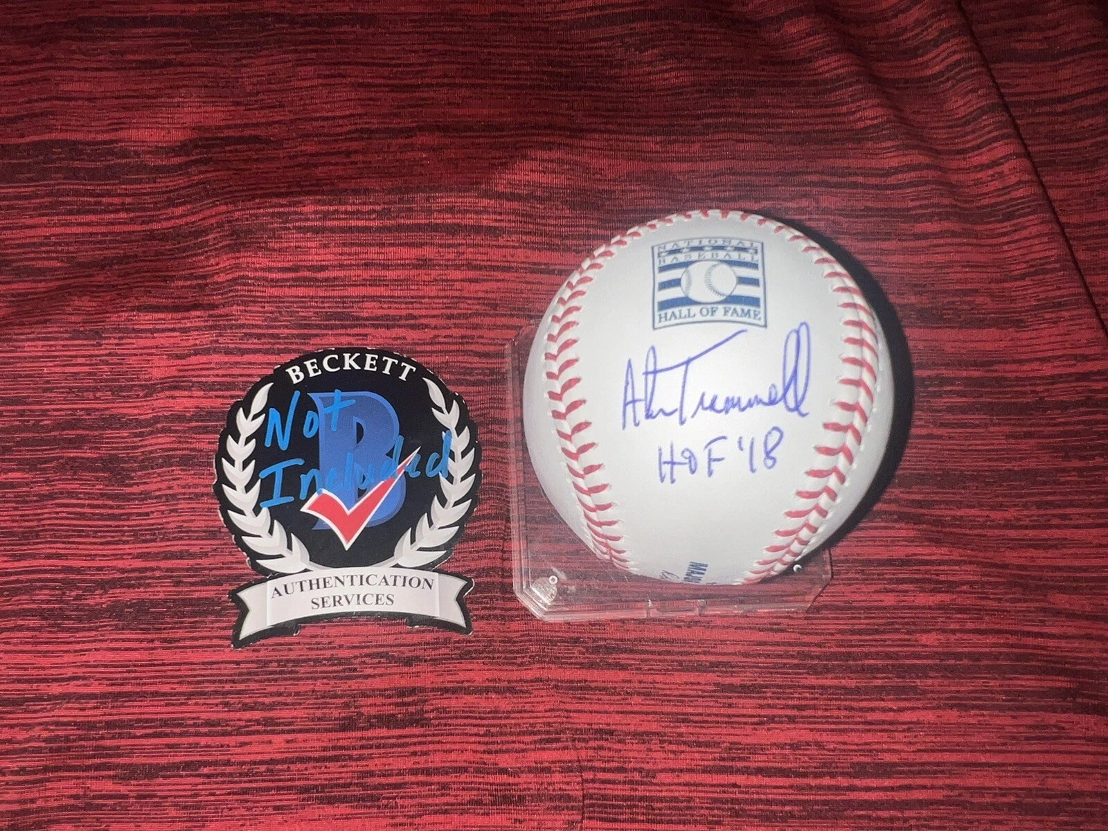 Alan Trammell Signed Official Hall Of Fame Baseball Detroit Tigers Beckett