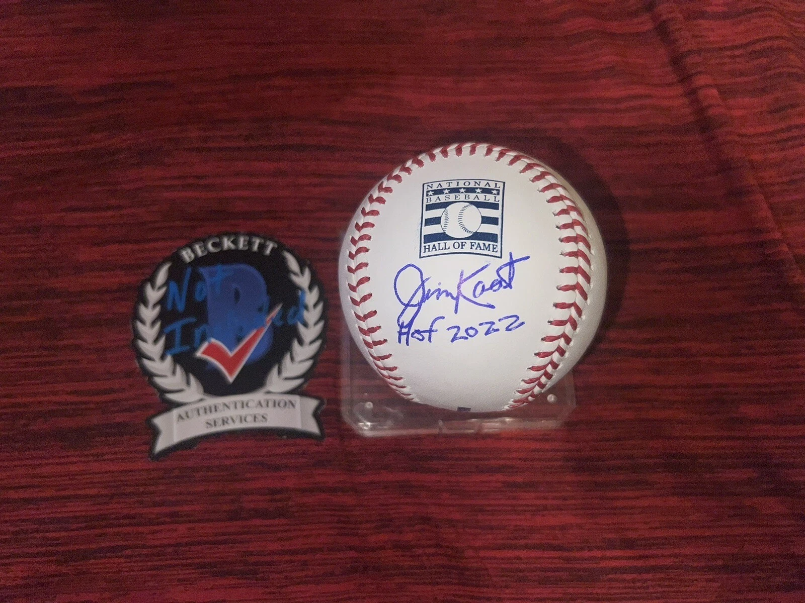 Jim Kaat Signed Official Hall Of Fame Baseball Minnesota Twins Beckett