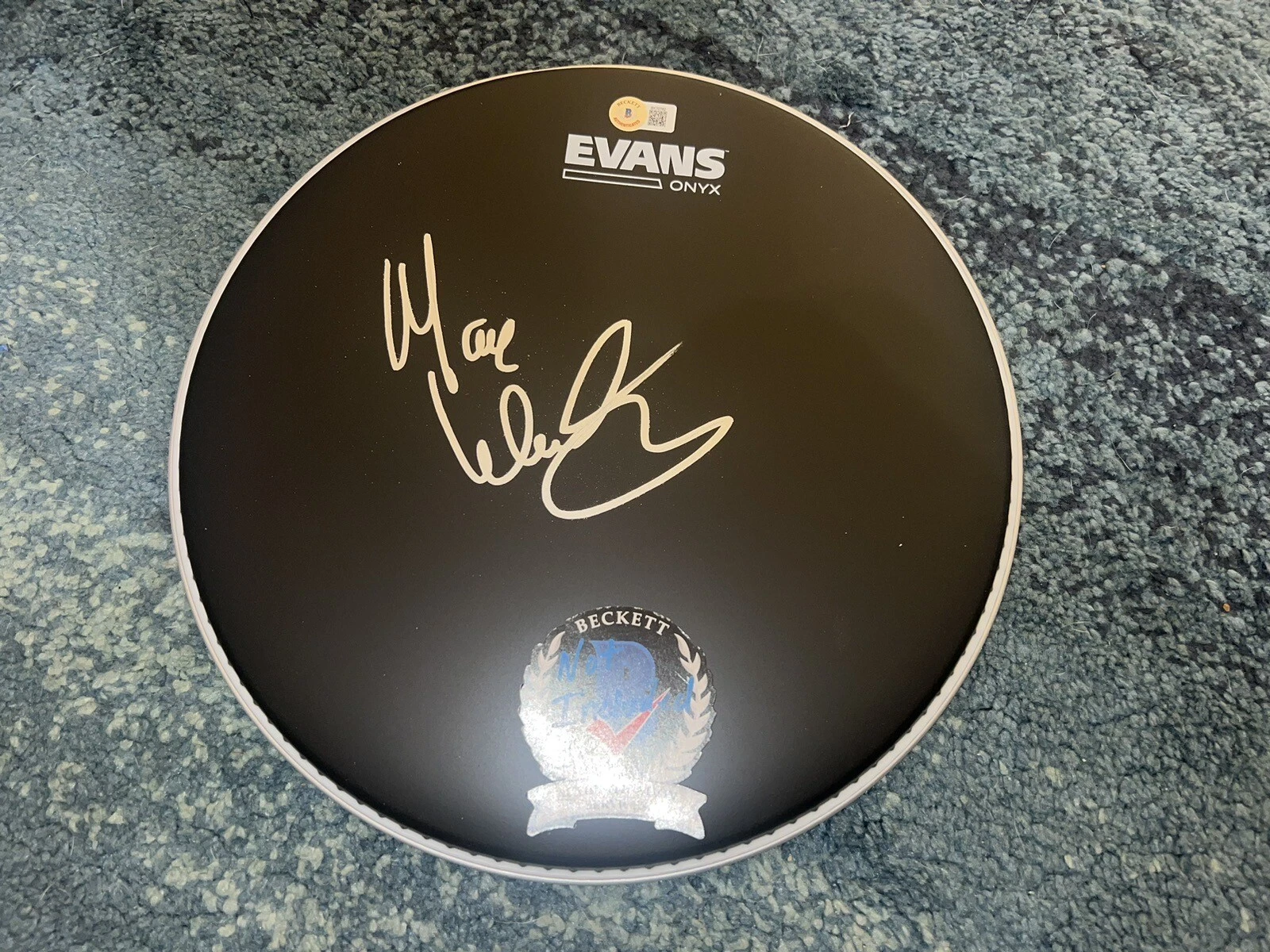 Max Weinberg Signed Evans 12” Drumhead E Street Band Drummer Legend Beckett #2